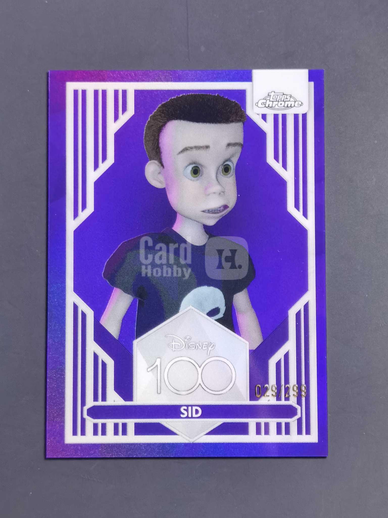 【橙子拍卖 接代拍】不累计 2023 Topps Chrome Disney 迪士尼 元年 sid 西德 玩具总动员 紫折 299编 迪士尼工艺原因不保品 元年价格每年递增!