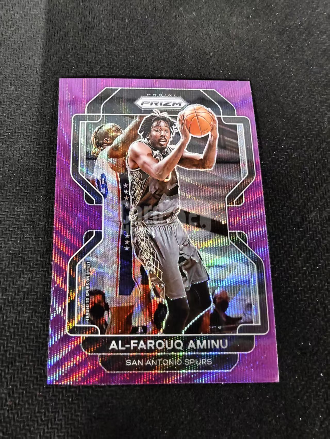 2021-22 Panini Prizm Al-Farouq Aminu 阿米努 马刺 PZ 紫波纹 PZ 划痕 边角瑕疵 #219