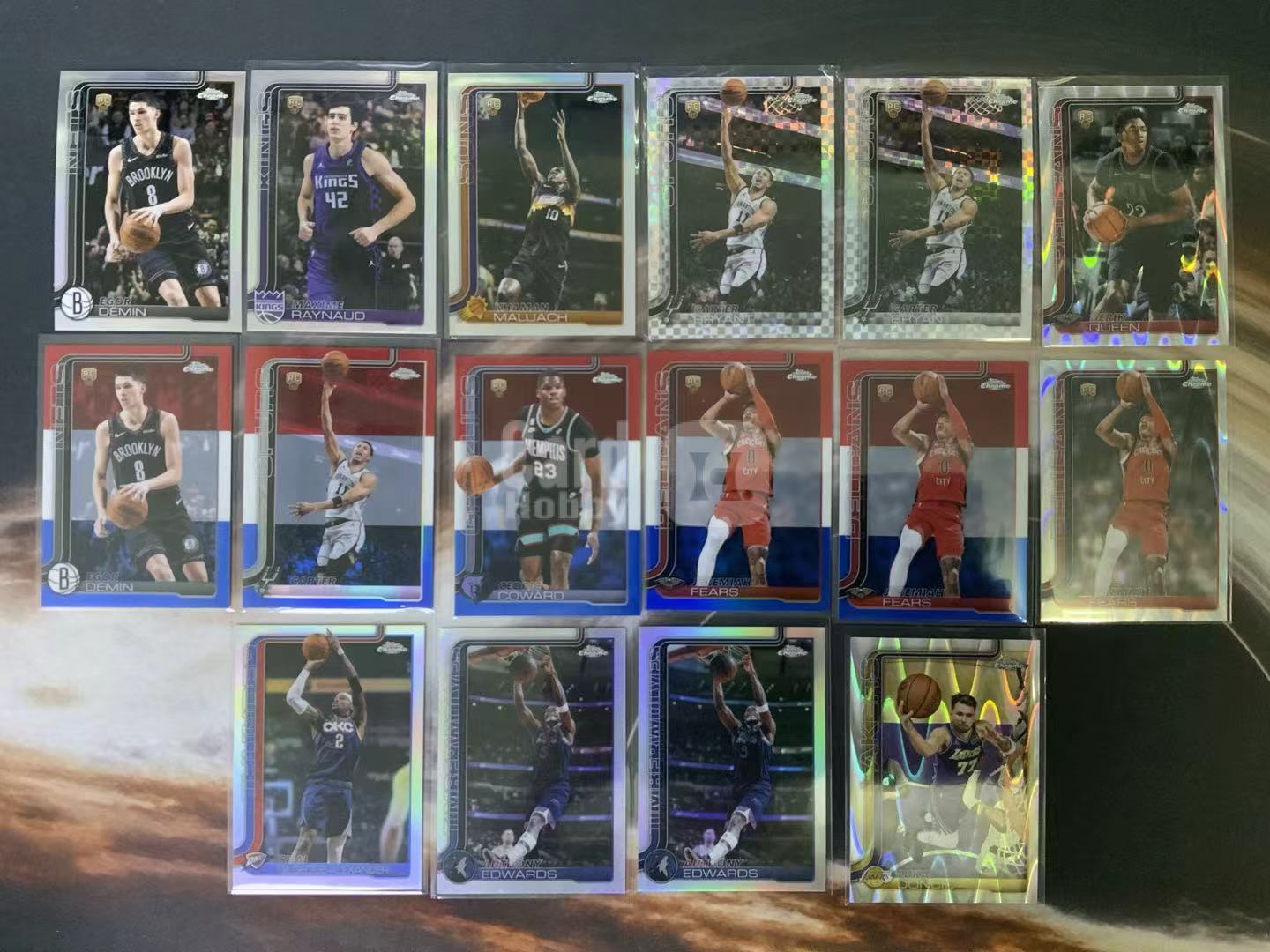 2025-26 Topps Chrome Carter Bryant RC tc update 卡特 雷诺 马卢阿奇 奎因 费尔斯 考沃德 亚历山大 爱德华兹 东契色折 三色折 银折 卡品如图 云筑