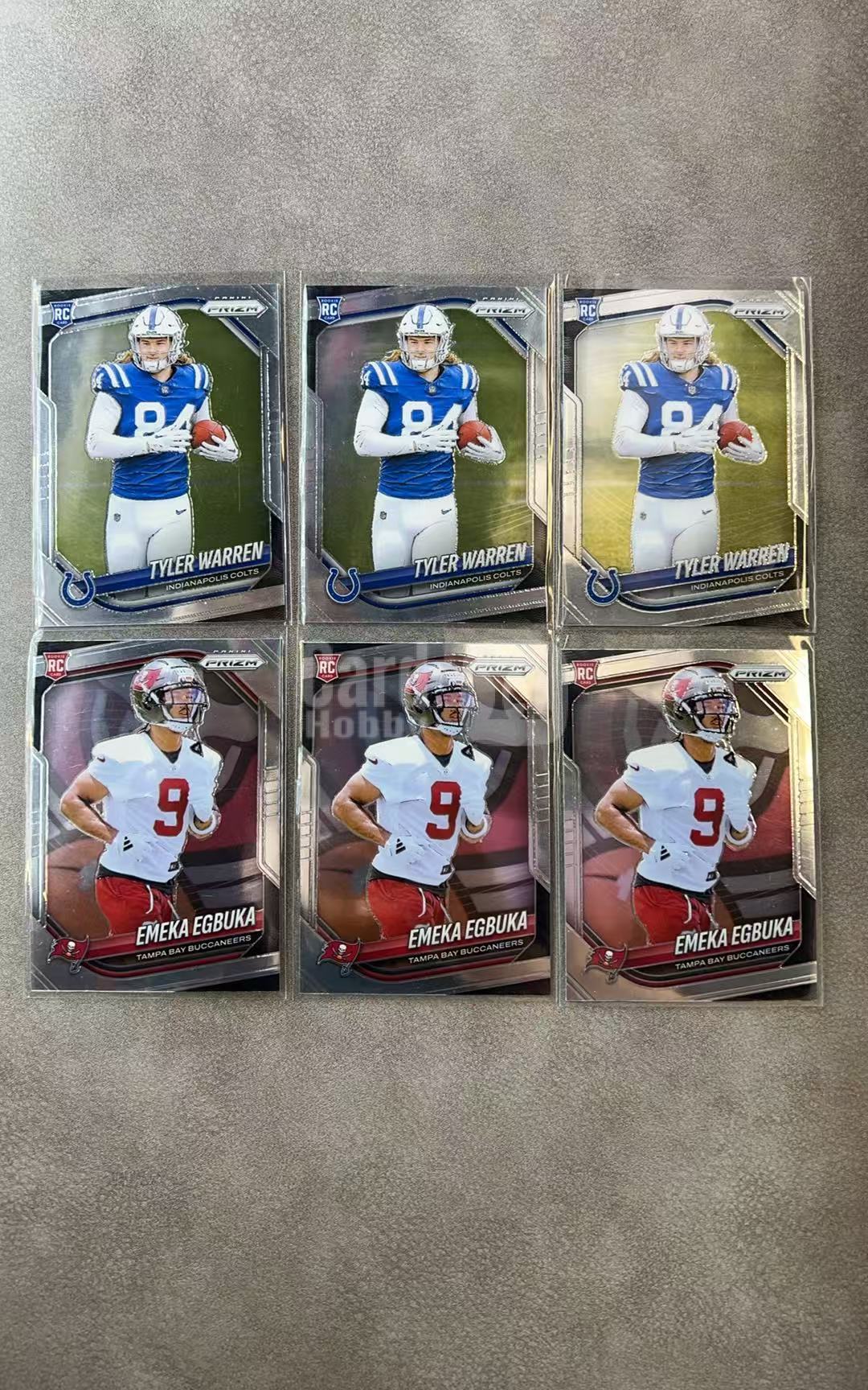 4470【330球星卡实体店代卖】2025 帕尼尼 Prizm NFL EMEKA EGBUKA 埃梅卡 埃格布卡 Tyler Warren 泰勒 沃伦 新秀RC lot 无卡具(WWTY)