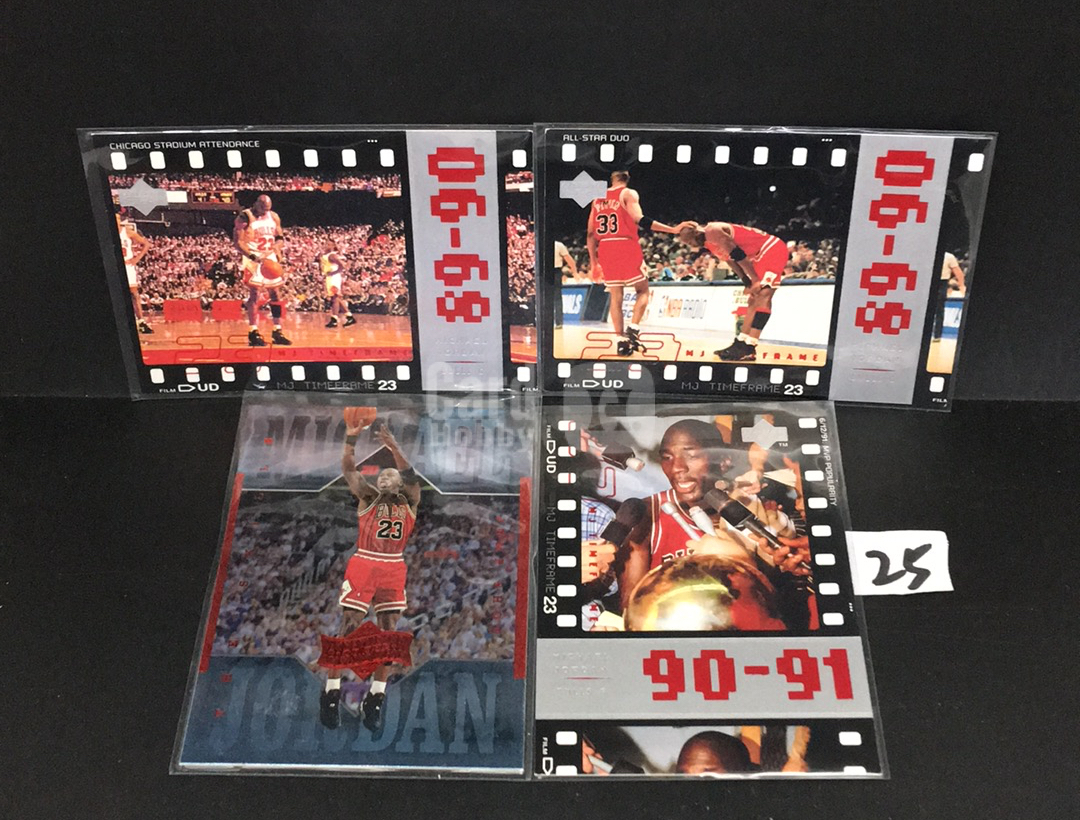 【DC拍卖】4.26CR7 Upper Deck 迈克尔・乔丹 胶片系列特卡 3+1 张 89-91 赛季高光