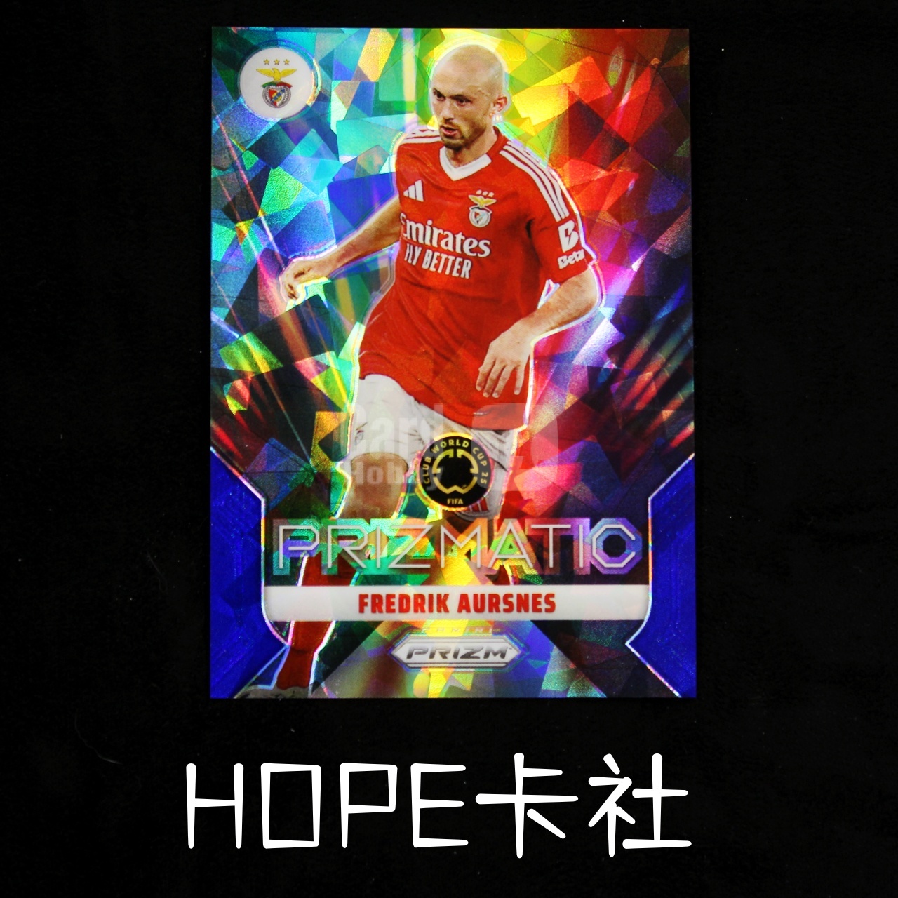 2023-24 Panini Prizm Fredrik Aursnes 世俱杯 弗雷德里克 奥尔斯内斯 02/99编紫碎冰 特卡【HOPE代卖(4.5%含卡淘)】