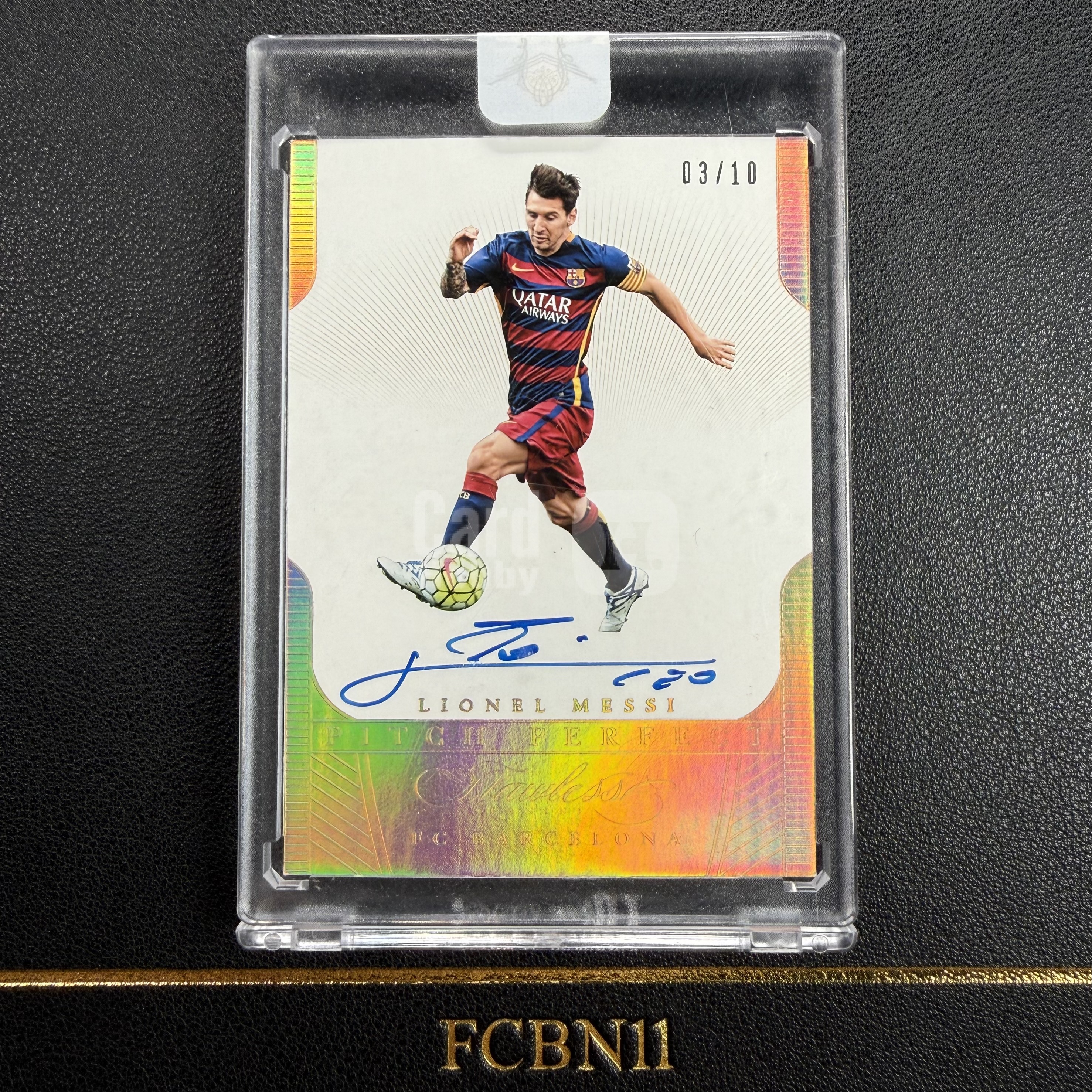 【FCB拍卖】2015-16 PANINI FLAWLESS LIONEL MESSI 里奥 梅西 签字 卡签 10编 金折 GOLD 3/10 巴塞罗那 阿根廷 巴萨 世界杯冠军 元年手提 微瑕 原封砖｛lis288｝FCBN11代理拍卖