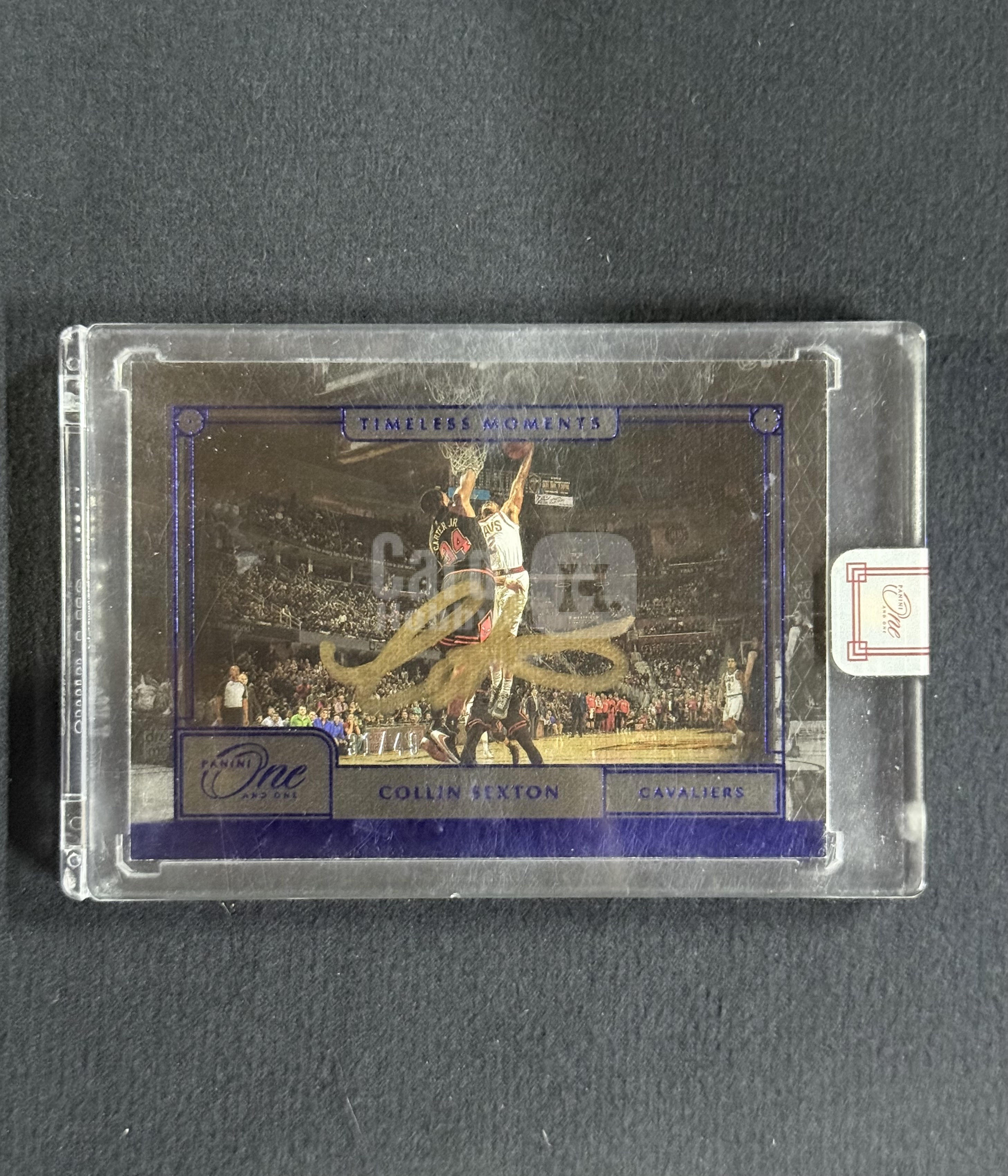 2020-21 Panini One and One Collin Sexton 【未定义潮】科林 塞克斯顿 ONE 时刻 蓝平行 金笔签 卡签 骑士 /49编 卡品如图 A01