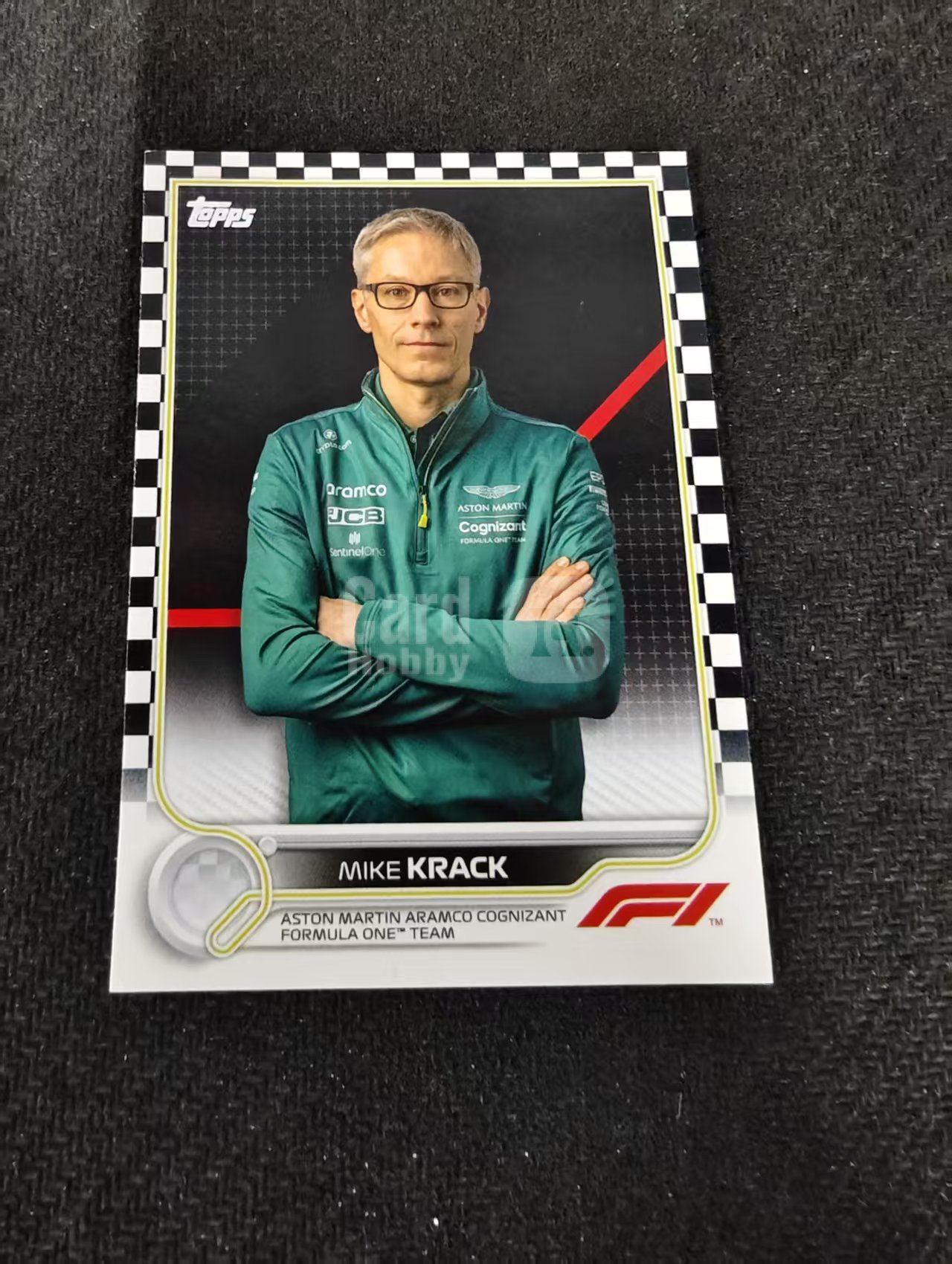 2022 Topps Chrome F1 Mike Krack 阿斯顿马丁 迈克 克拉克 黑白棋盘 划痕 边角瑕疵@101
