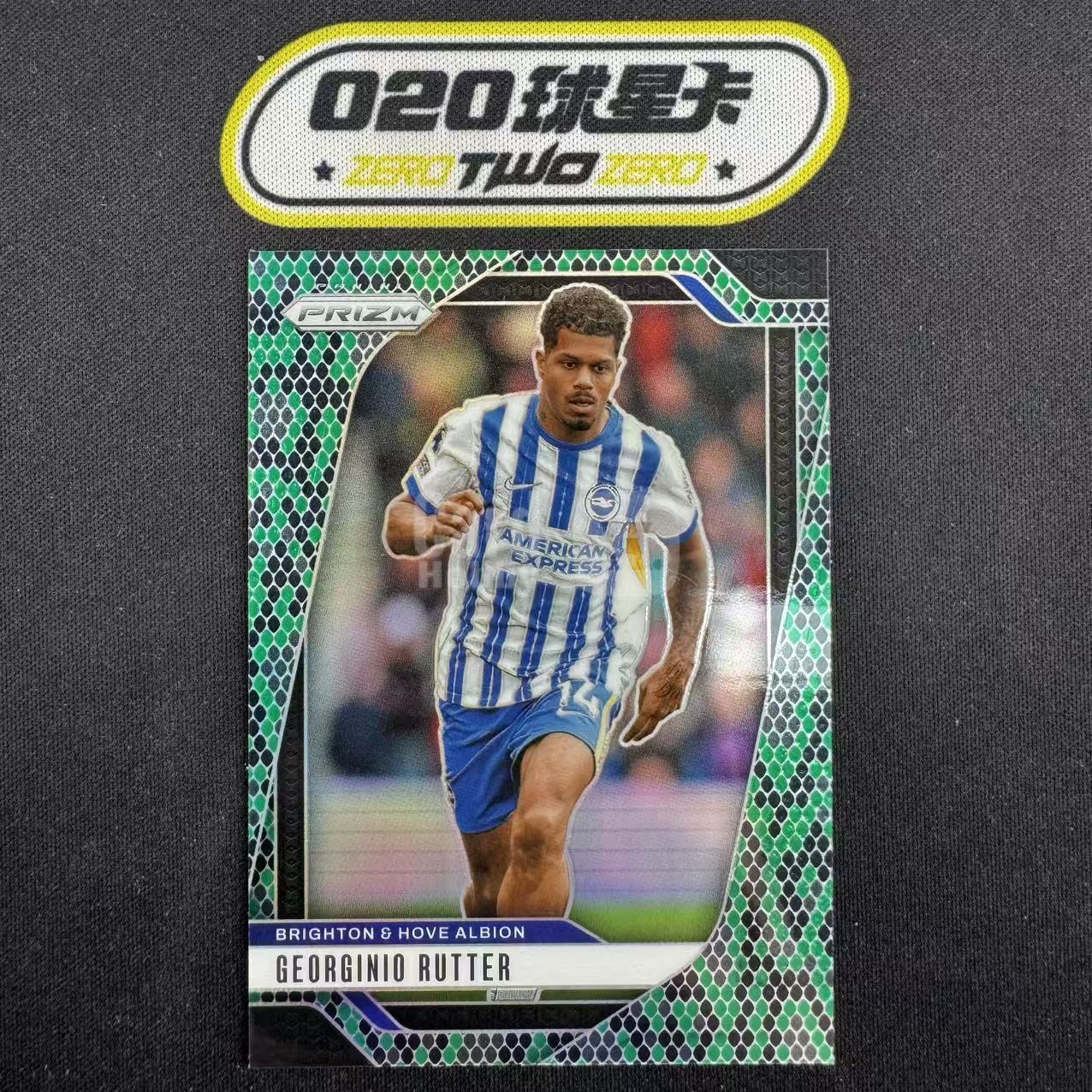 2024-25 Panini Prizm Georginio Rutter 英超Prizm 乔吉尼奥 吕特 蛇皮折 大比例折射 布莱顿 微瑕如图(OSORA)