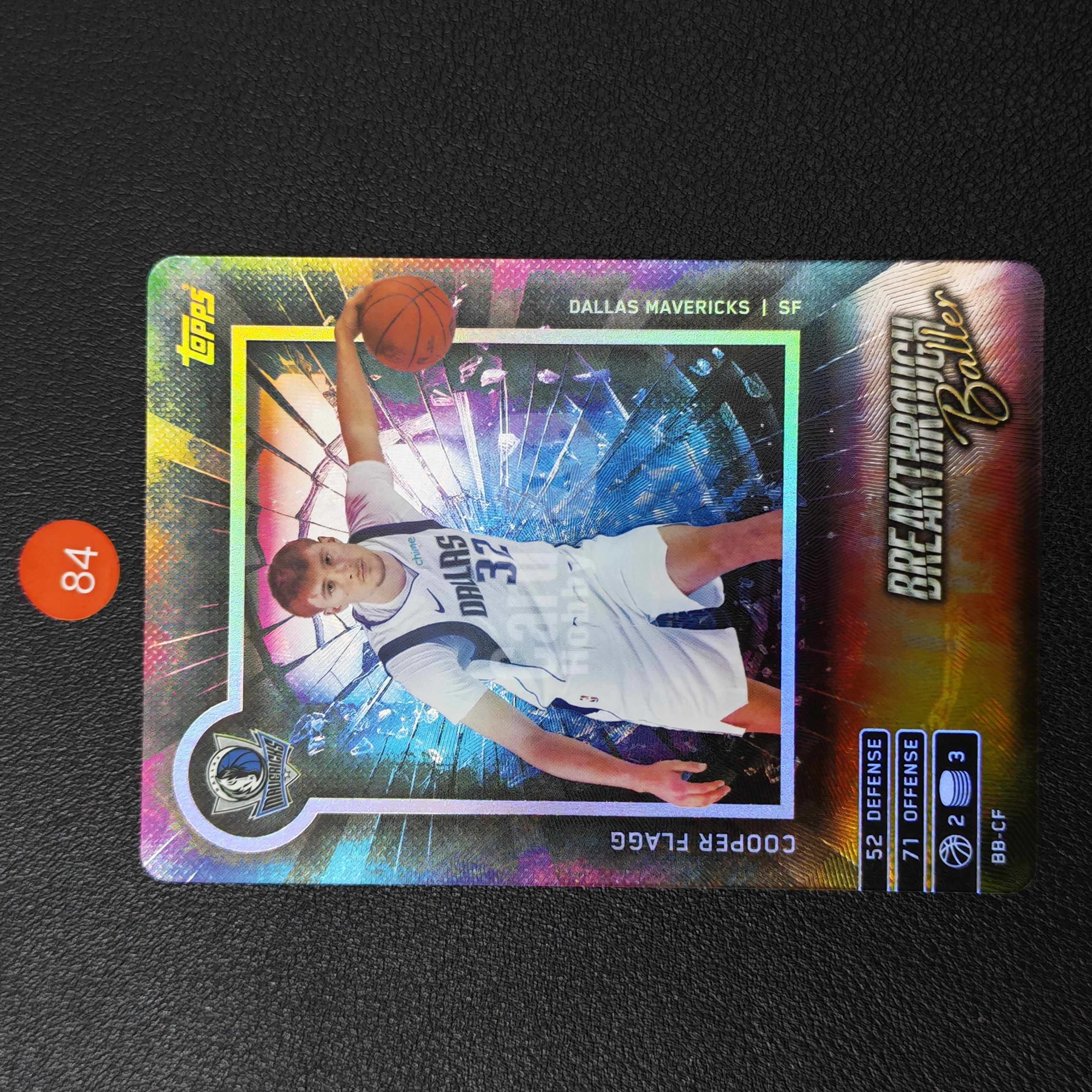 【鹰歌拍卖】库珀·弗拉格 Flagg 独行侠 银折 BreakthroughBaller特卡 |2025 Topps Match Attax 美国之子 未来可期 凑套必备 不保卡品#momo
