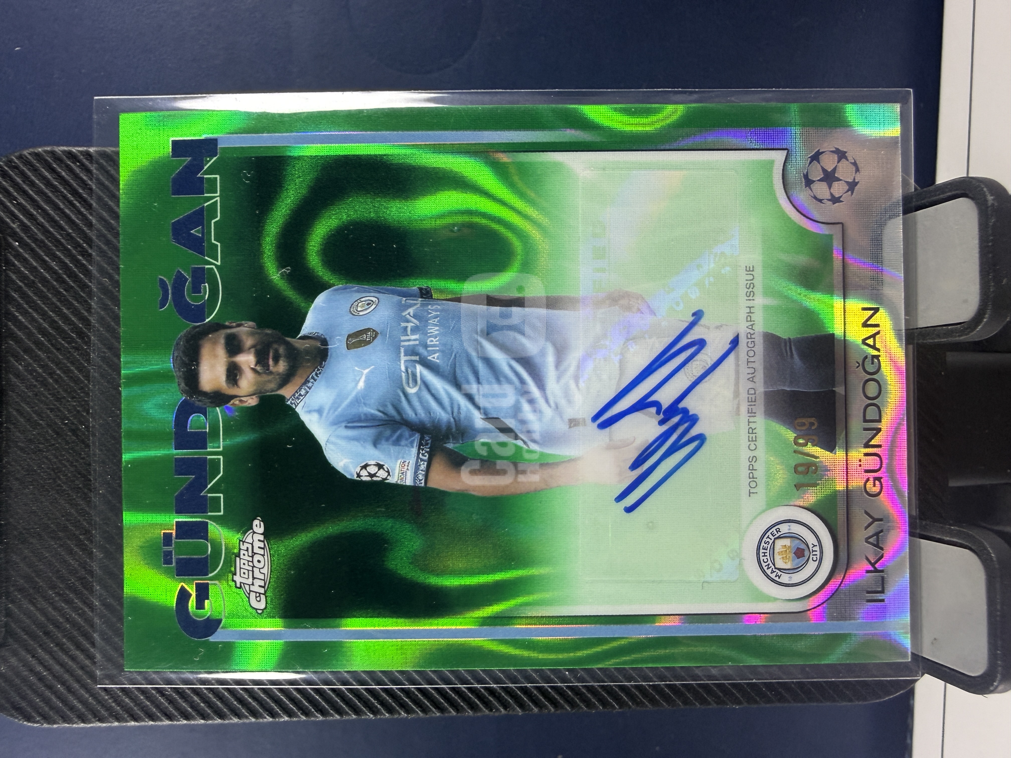2024-25 Topps Chrome Ilkay Gundogan TC 欧冠 曼城 京多安 签字 签名 绿折 折射 99编 蓝笔签 收藏必备 (沸腾)