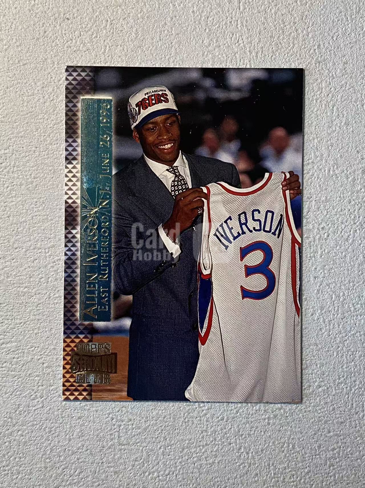 1996 Topps Stadium Club Allen Iverson RC 竞技场 76人 新秀rc 答案 阿伦 艾弗森 ai 新秀特卡 闪版 ssp 稀有老特 收藏必备