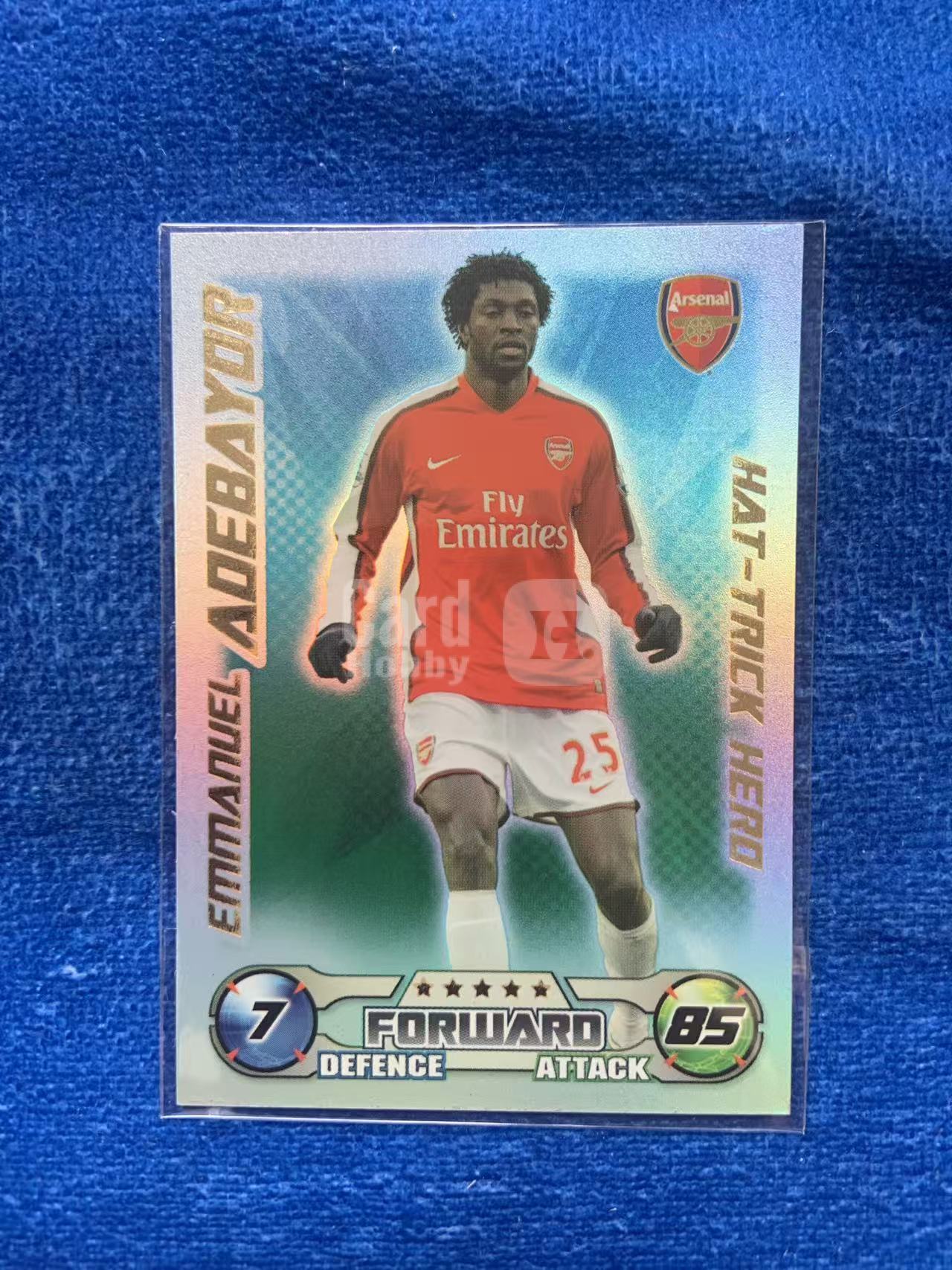 2008-09 Topps Premier Adebayor 英超 大比例帽子戏法英雄特卡 阿森纳Arsenal 阿德巴约 曼城Manchester City 皇家马德里Real Madrid