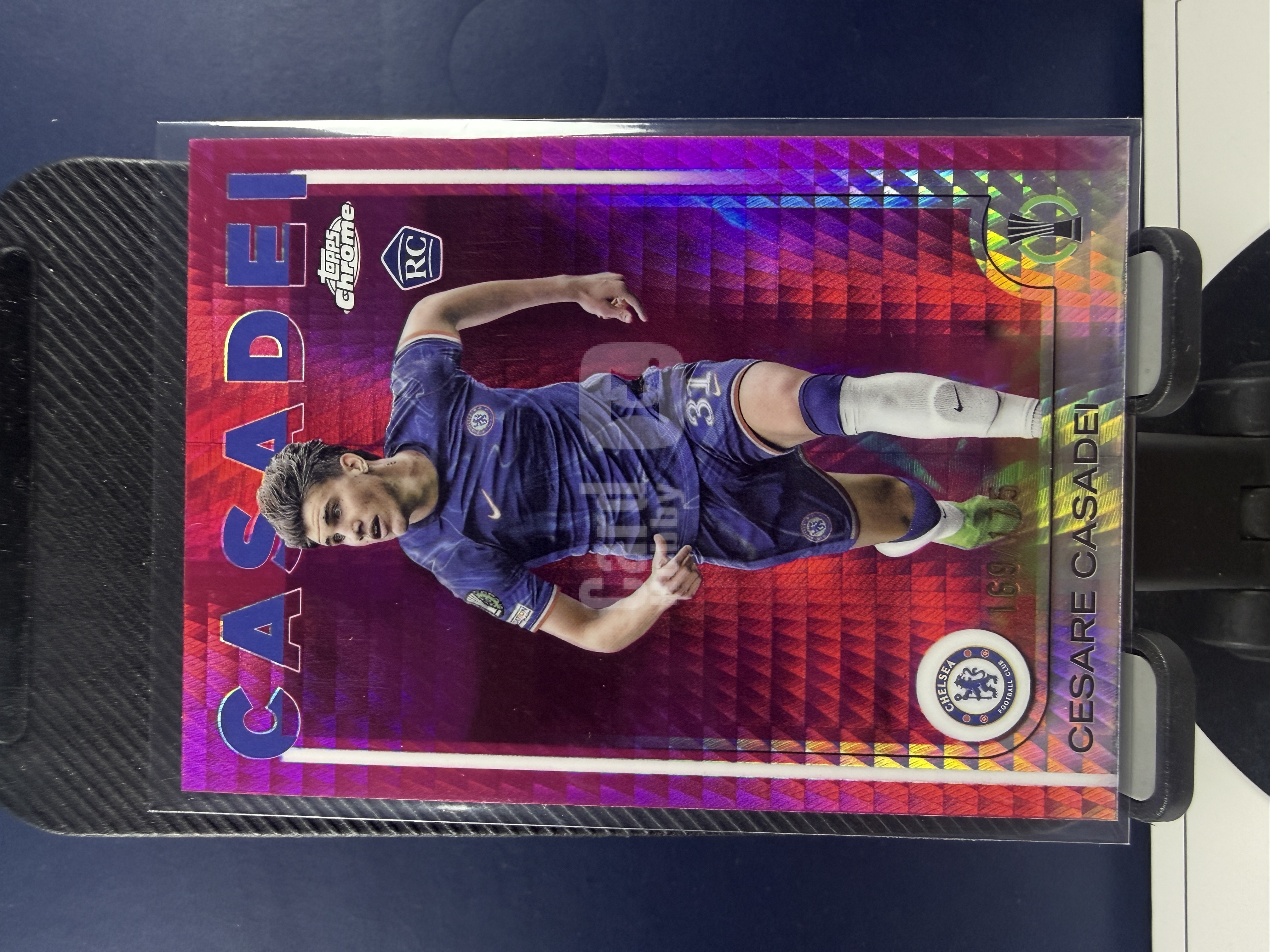2024-25 Topps Chrome Cesare Casadei RC TC 欧冠 切尔西 新秀 卡萨代伊 粉折 折射 169/175编 收藏必备 (沸腾)