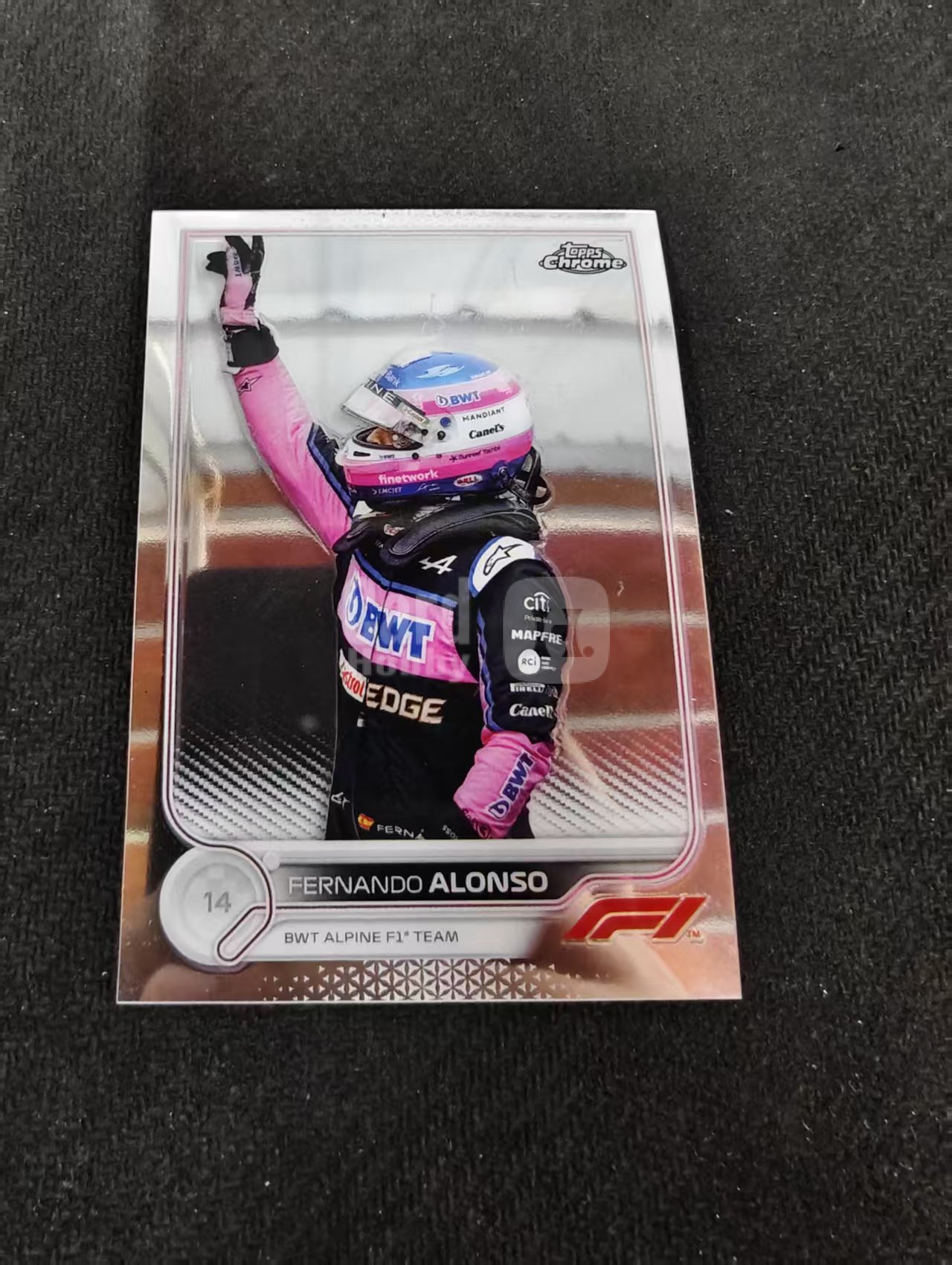 2022 Topps F1 Chrome Fernando Alonso 阿隆索 头哥 阿斯顿马丁 划痕 边角瑕疵 #14