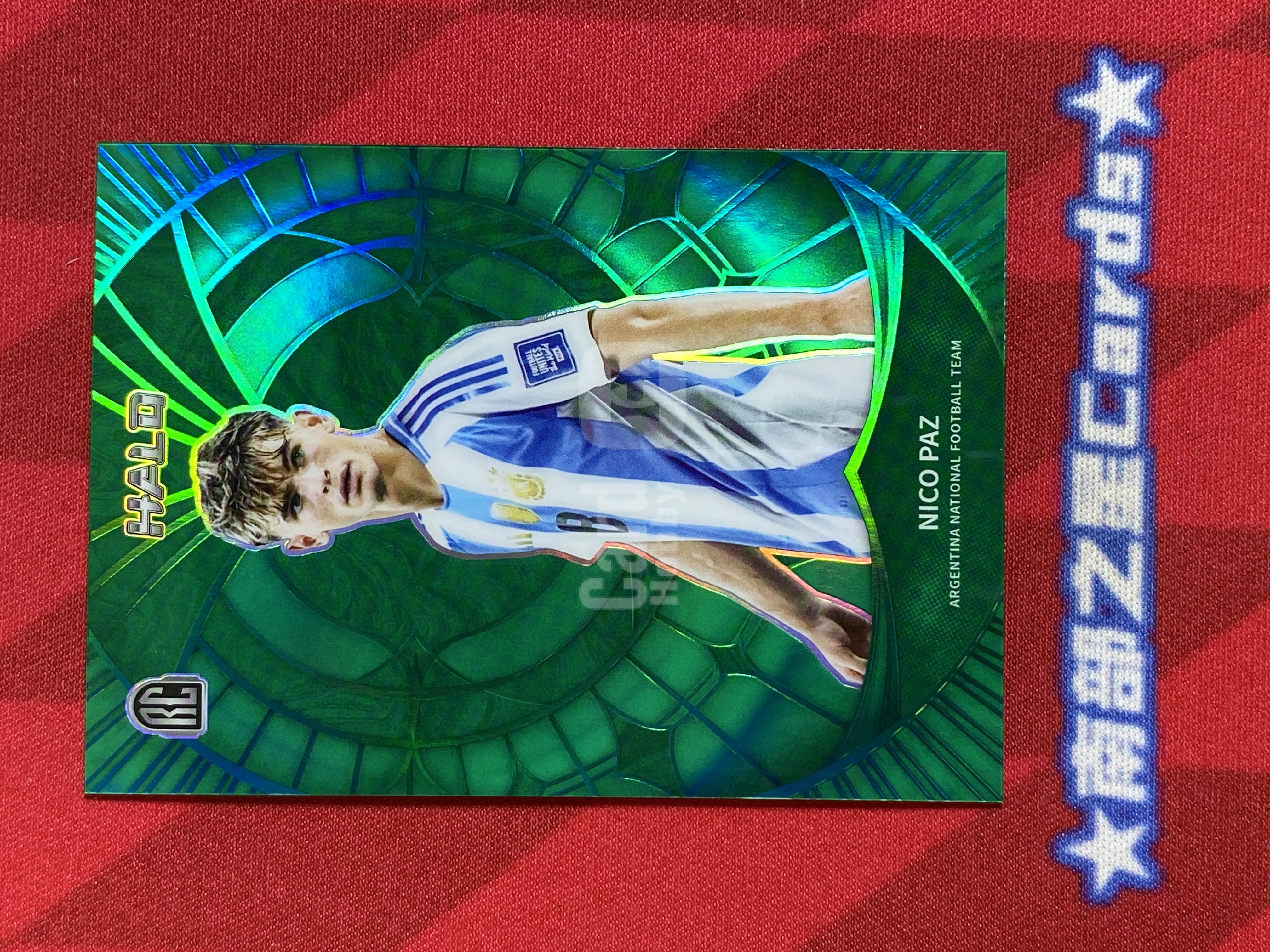 2025 Herock Halo Nico Paz RC 新秀 尼科 帕斯 阿根廷 皇马卡斯蒂亚 皇家马德里一线队 15/75编 Base 绿折 闹翻天 阿根廷队盒 瑕疵如图【南部之星】kyx