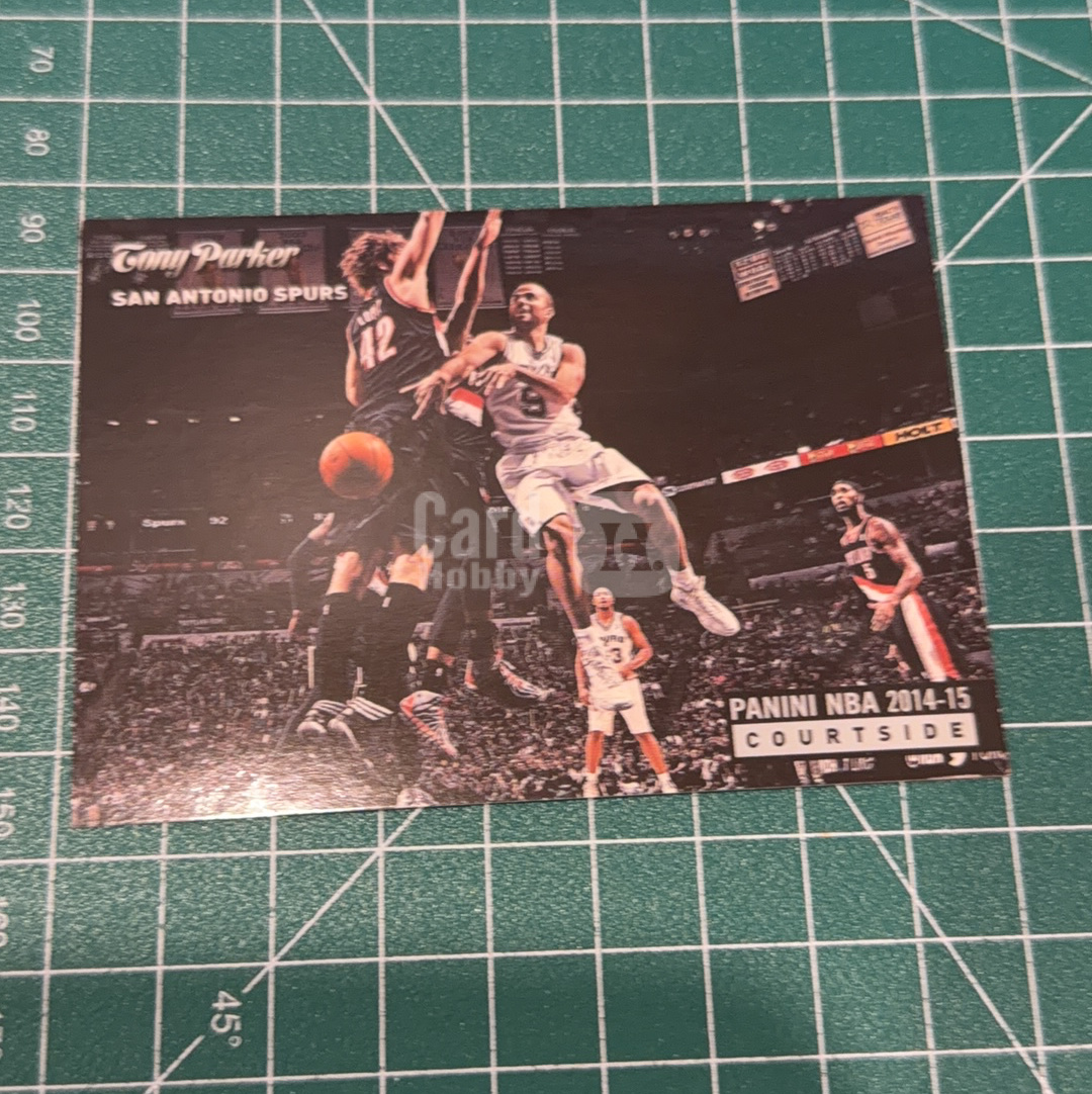 2014-15 Panini Americana Tony Parker S.p.a. 托尼帕克 场边 横版特卡 courtside 十年老卡 绝版卡 稀有大比例 收藏必备
