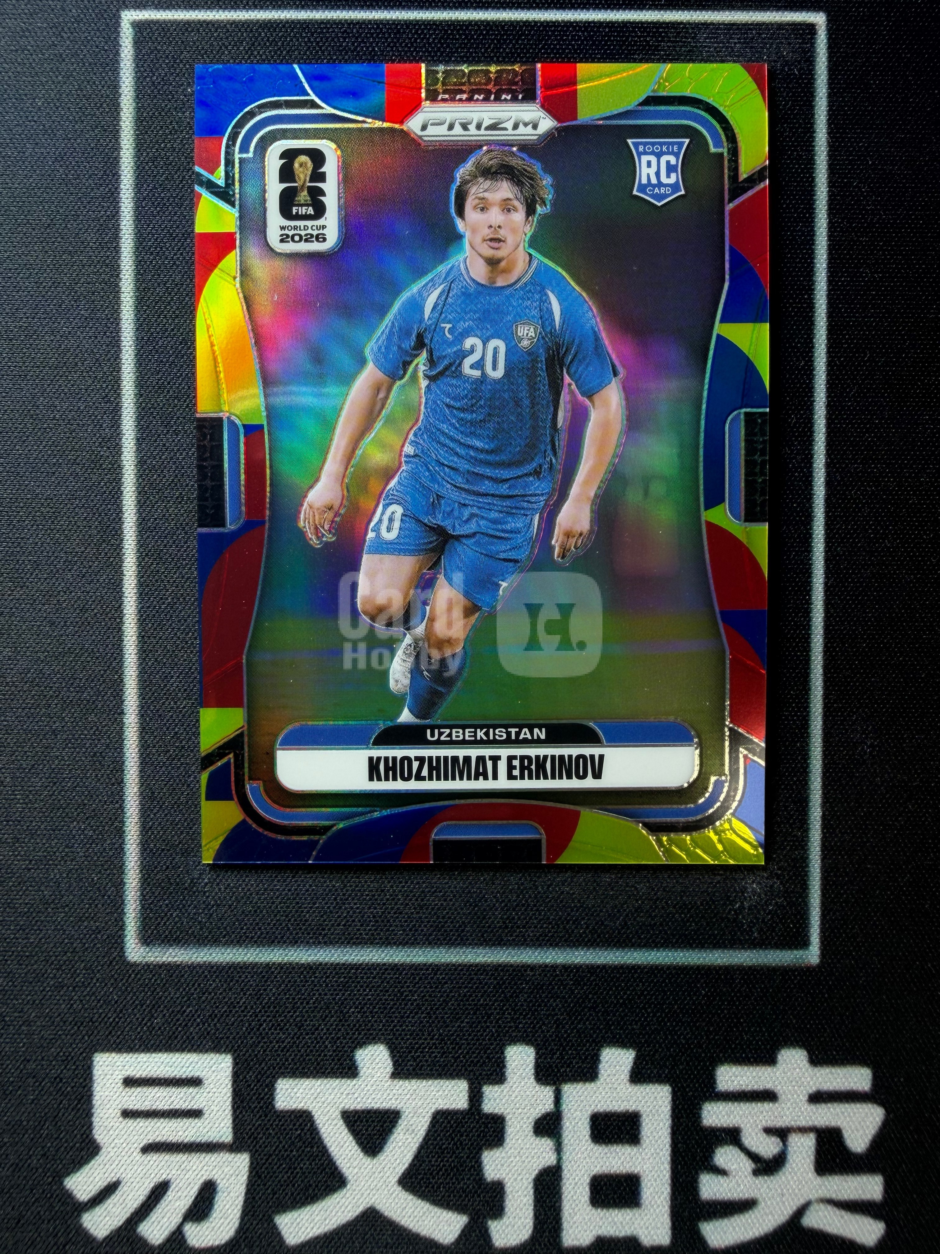【易文拍卖 超级回款】2026 Panini Prizm 世界杯PZ KHOZHIMAT ERKINOV 乌兹别克斯坦 霍日马特 埃尔基诺夫 RC新秀 12/26编 多彩折 卡品如图#TuTu
