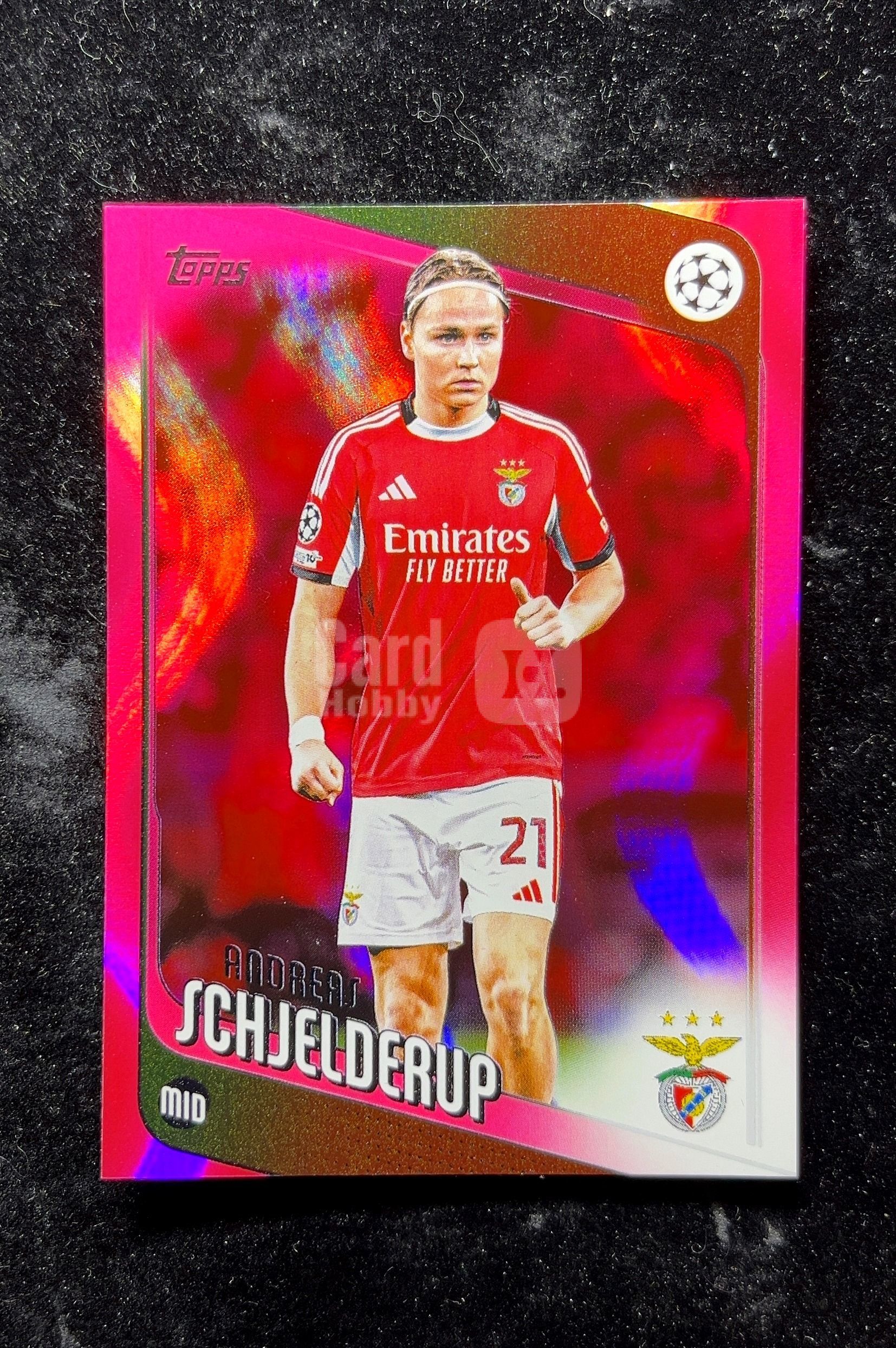 【小白1%代卖】2026 Topps Andreas Schjelderup 安德烈亚斯·斯赫尔德鲁普 粉变形虫折 折射 新秀 RC 卡品如图 高价值 #27 SL Benfica 本菲卡 0702