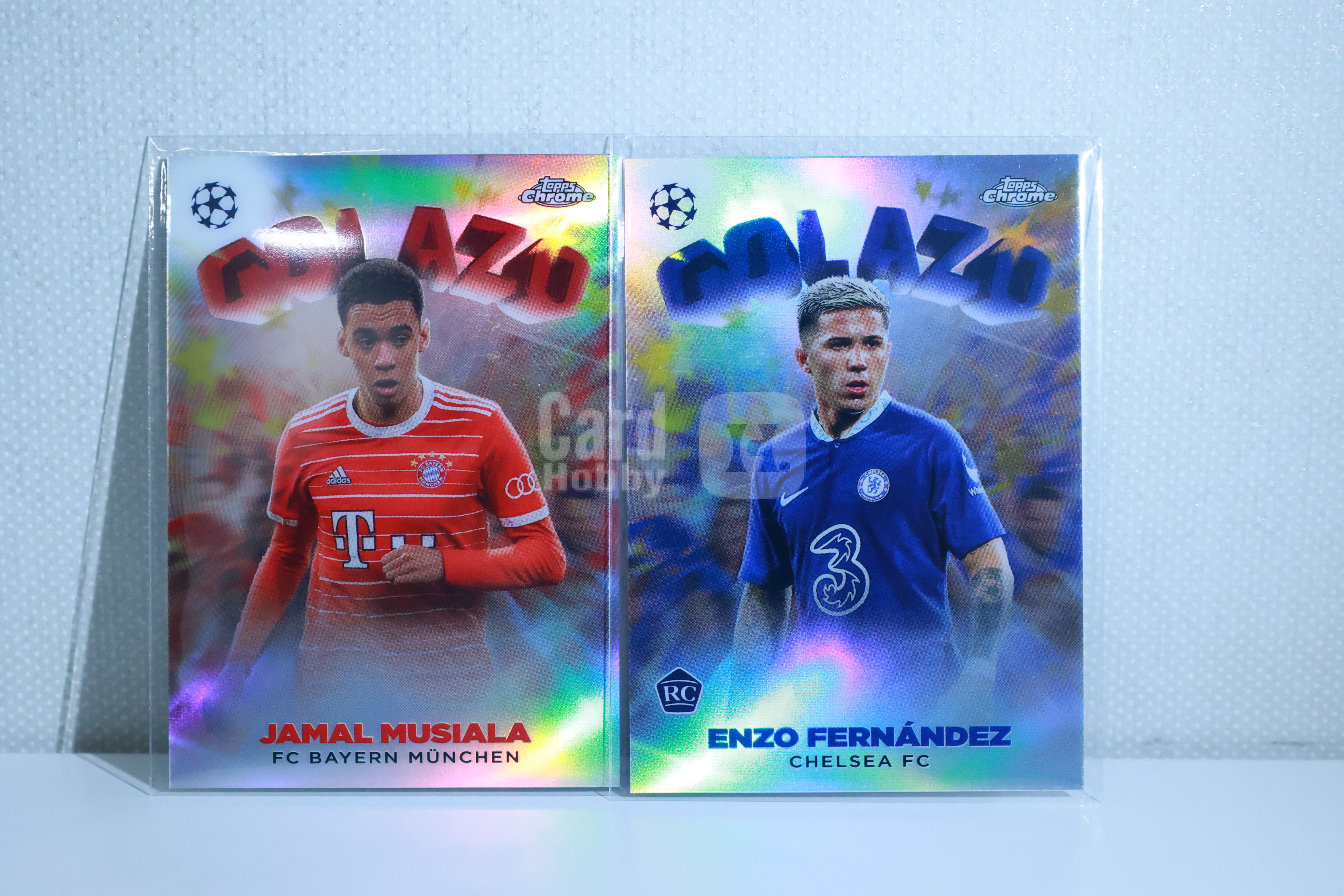 2023 Topps Chrome Enzo Fernández RC 欧战TC 切尔西 新秀 恩佐费尔南德斯 拜仁慕尼黑 穆西亚拉 GOLAZO特卡 lot2张 主页更多可合并