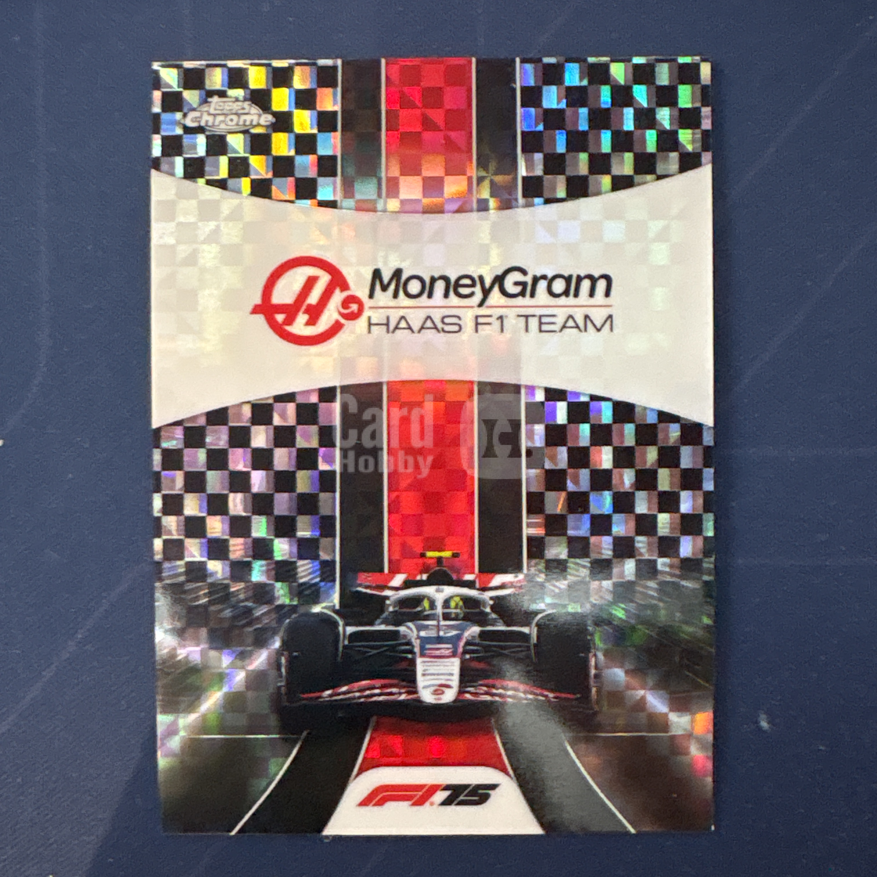 2025 Topps Chrome Moneygram Haas 【爆爆代卖】F1 75周年 哈斯车队 队标 Logo 黑白方格旗折 棋盘折 格子折 专收必备 卡品如图 #冷哥