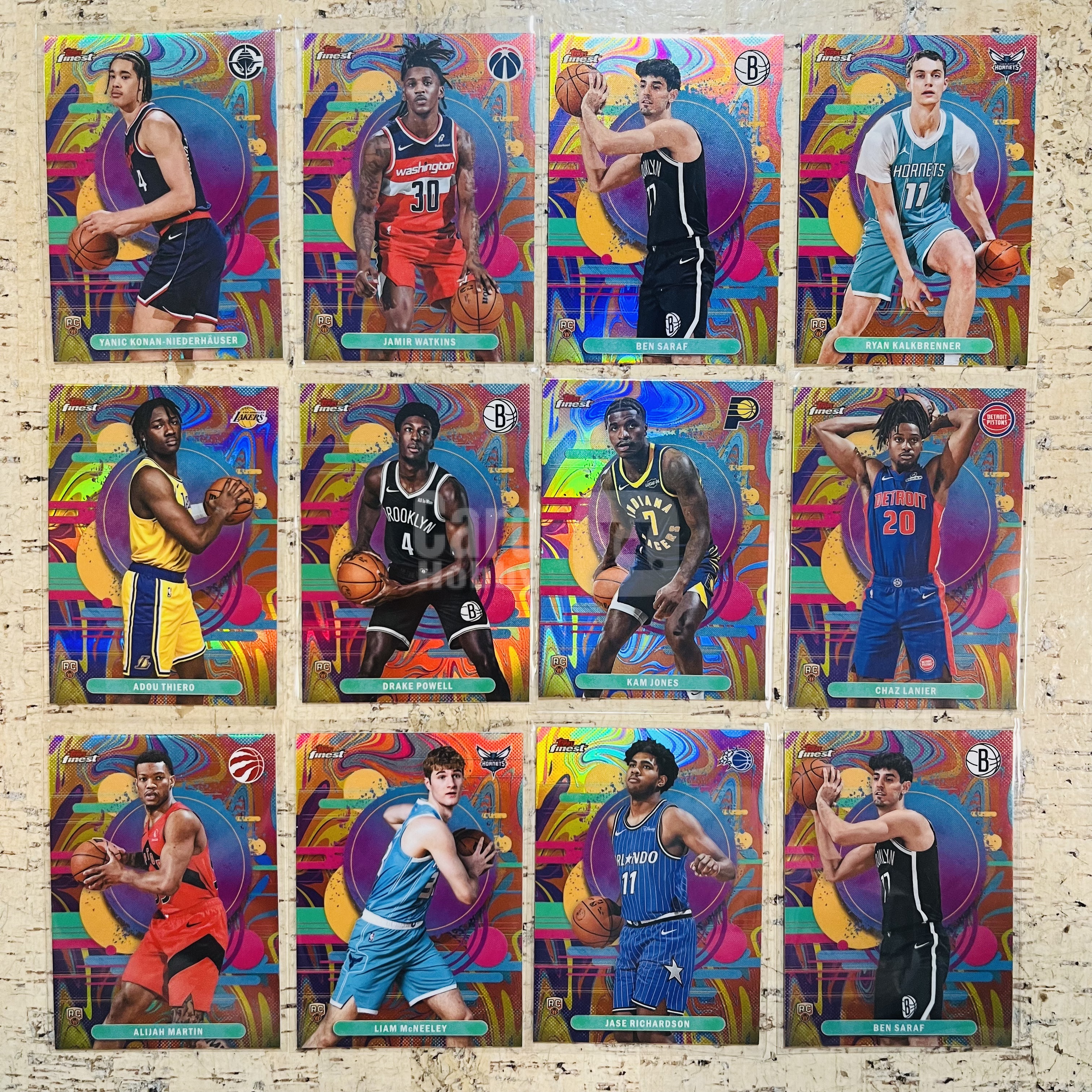 2025-26 Topps Finest Ryan Kalkbrenner RC 新秀 二级 油污折 涂鸦折 12张打包 卡尔克布伦纳 萨拉夫 带队 此标有膜无夹【小卡迷拍卖 可累积半年】