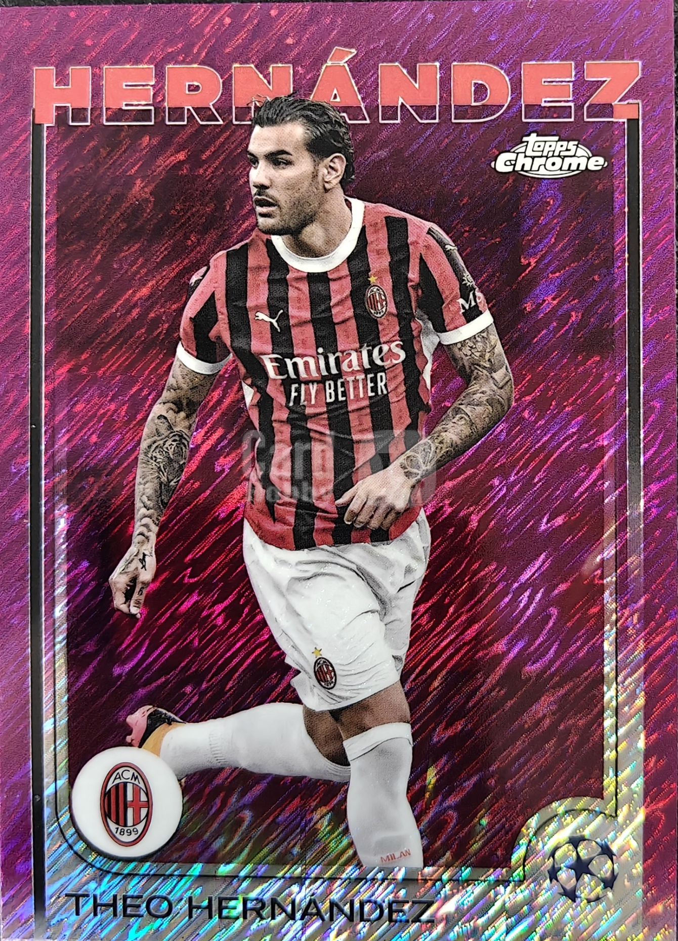 【k代拍】2025 Topps Chrome Theo Hernández UCC 欧战 Theo Hernández 特奥 埃尔南德斯 AC米兰 法国