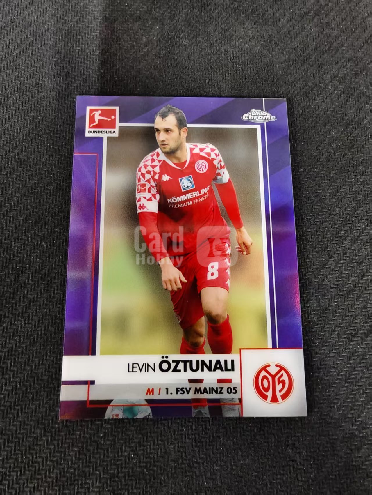 【可合并,不累计】2021 Topps Chrome levin oztunali 勒温 厄兹图纳勒 美因茨 德甲 紫折 299编 划痕 边角瑕疵