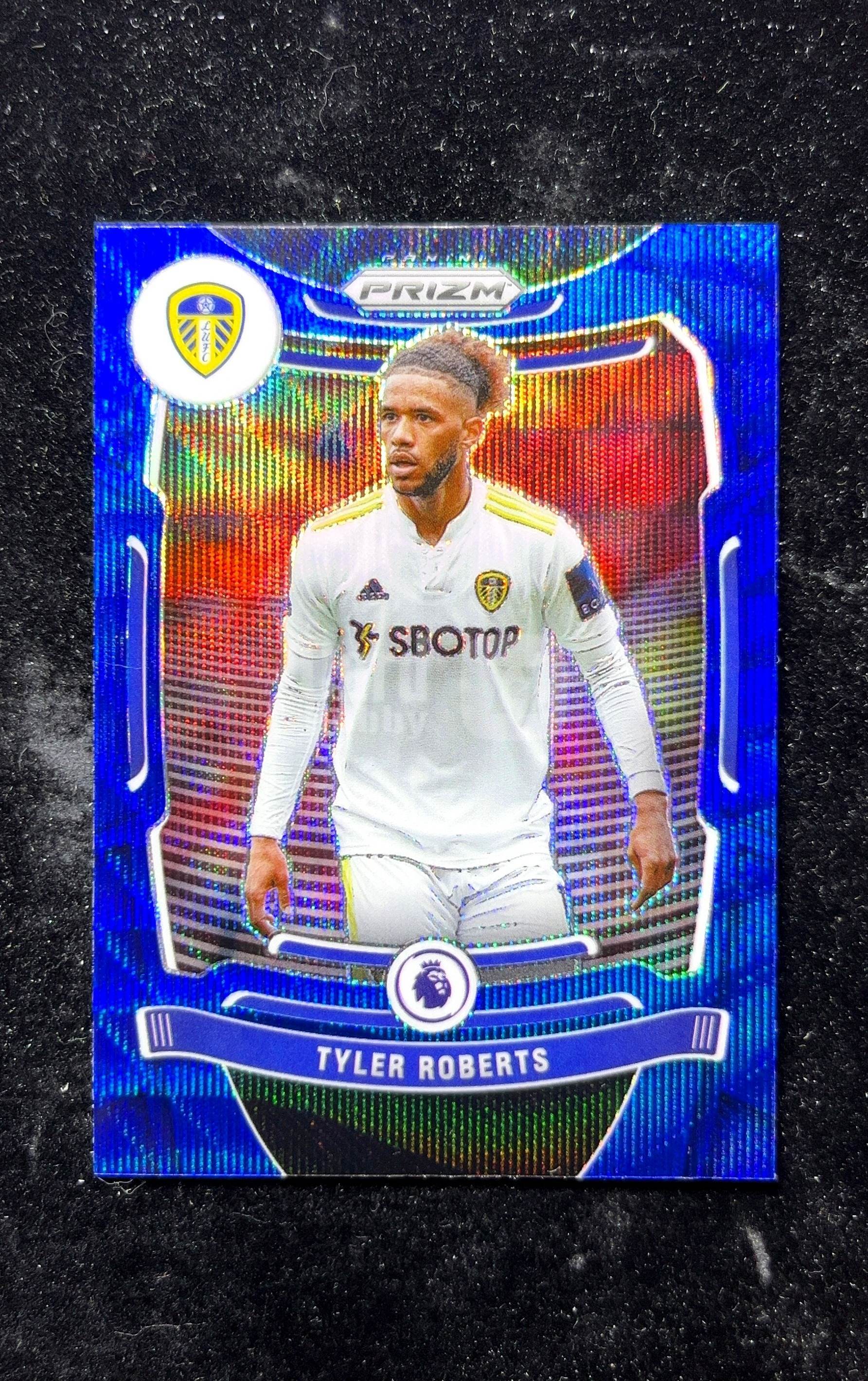 【小白1%代卖】2021 Panini Prizm Tyler Roberts 泰勒·罗伯茨 蓝Wave折 折射 卡品如图 高价值 #225 Leeds United 利兹联 0625