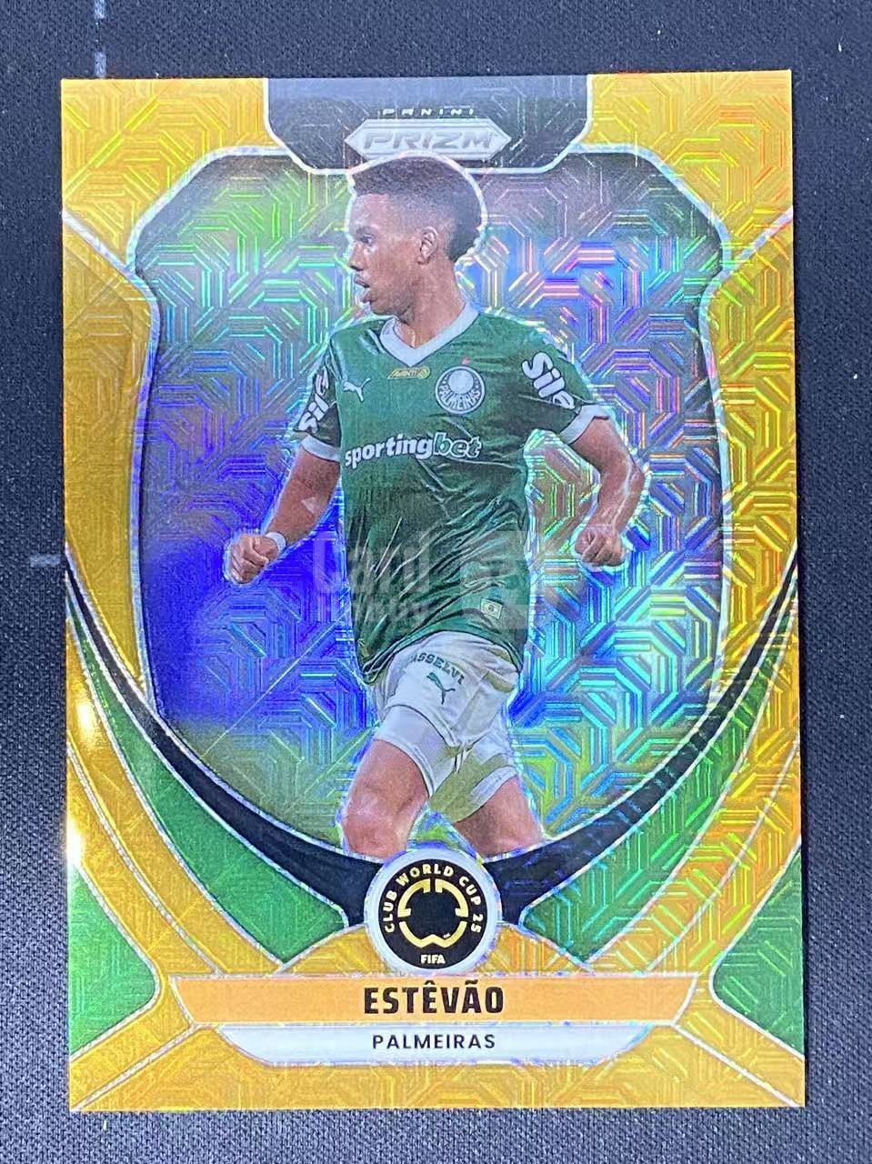 2025 Panini Prizm Estevao 世俱杯PZ 埃斯特旺 巴西 切尔西 帕尔梅拉斯 金mojo折 13/25编 低编 收藏必备 瑕疵如图 卡品如图 9527