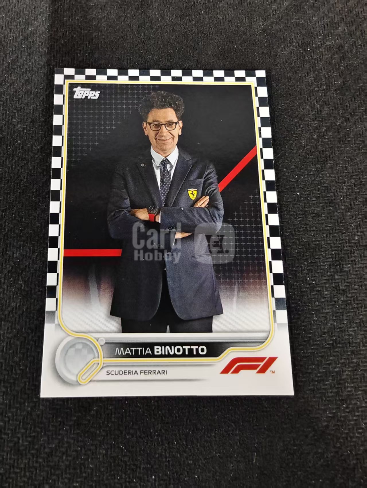 2022 Topps Chrome F1 Mattia Binotto 法拉利领队 马蒂亚 比诺托 黑白棋盘 划痕 边角瑕疵@103