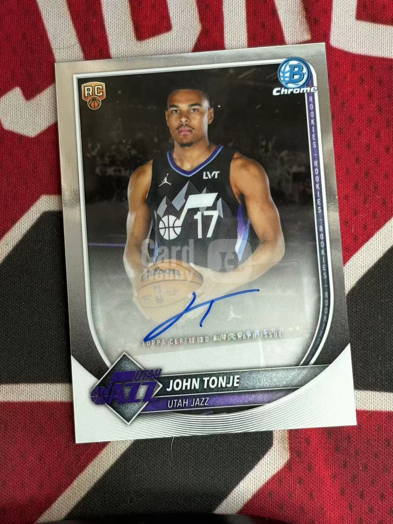 2025-26 TOPPS BOWMAN CHROME JOHN TONJE 爵士 新秀RC 约翰汤杰 签字卡 新秀签 专收凑套必备【烂臭嘴拍卖】