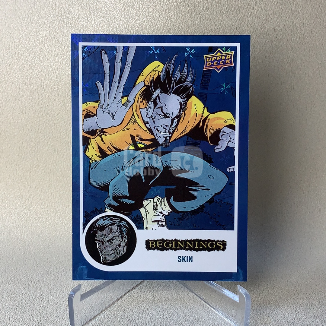 【弈卡代拍】2023 Marvel Upper Deck 漫威 Beginnings 开端2 14/99编 Skin 斯金 安杰罗·埃斯皮诺萨 蓝碎冰折 折射 品相如图 凑套必备 赵总