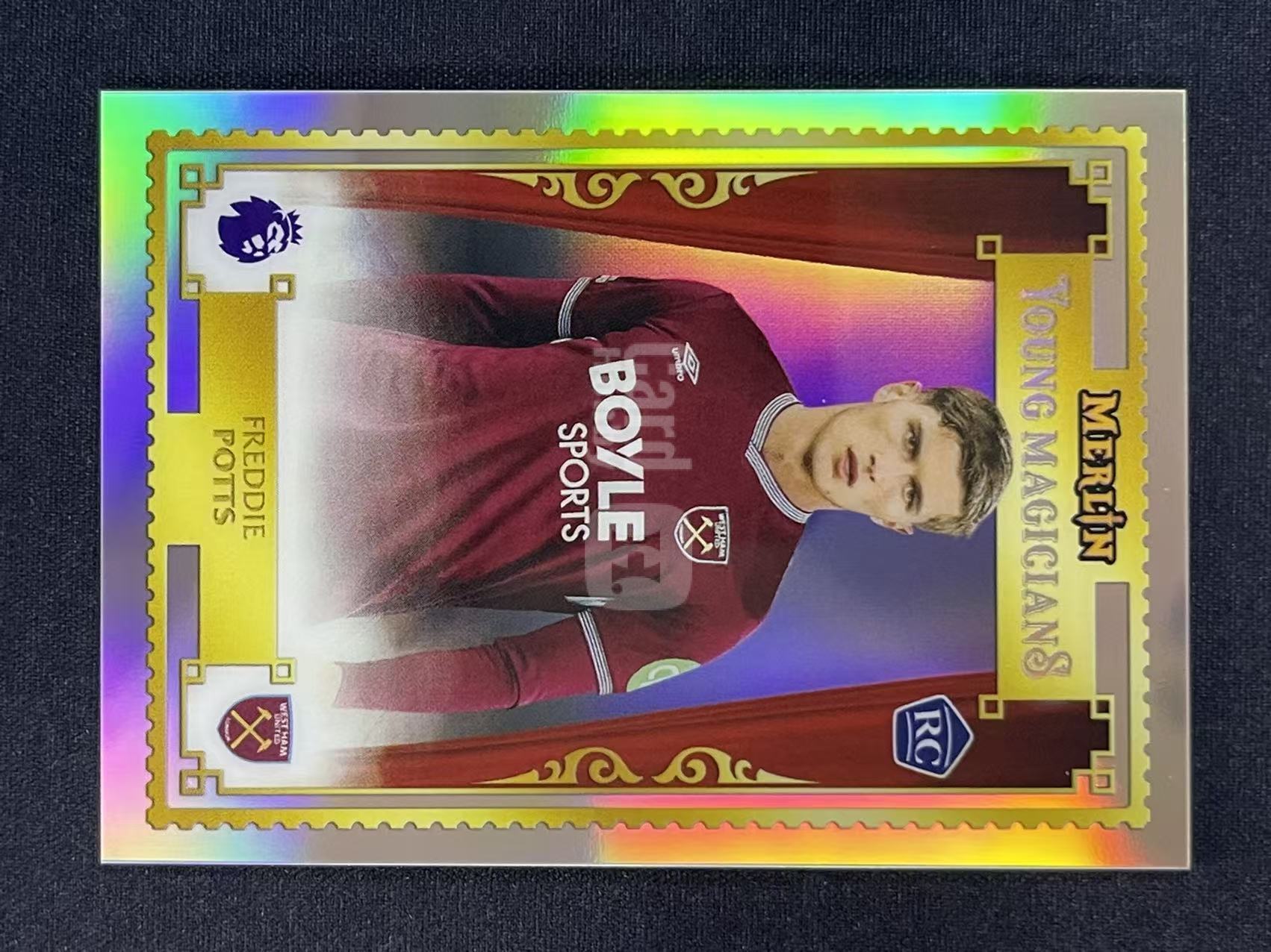 2026 Topps Premier Merlin Freddie Potts YM-20 英超梅林 波茨 RC West Ham 西汉姆联 Young Magicians 魔法新星特卡 卡品如图