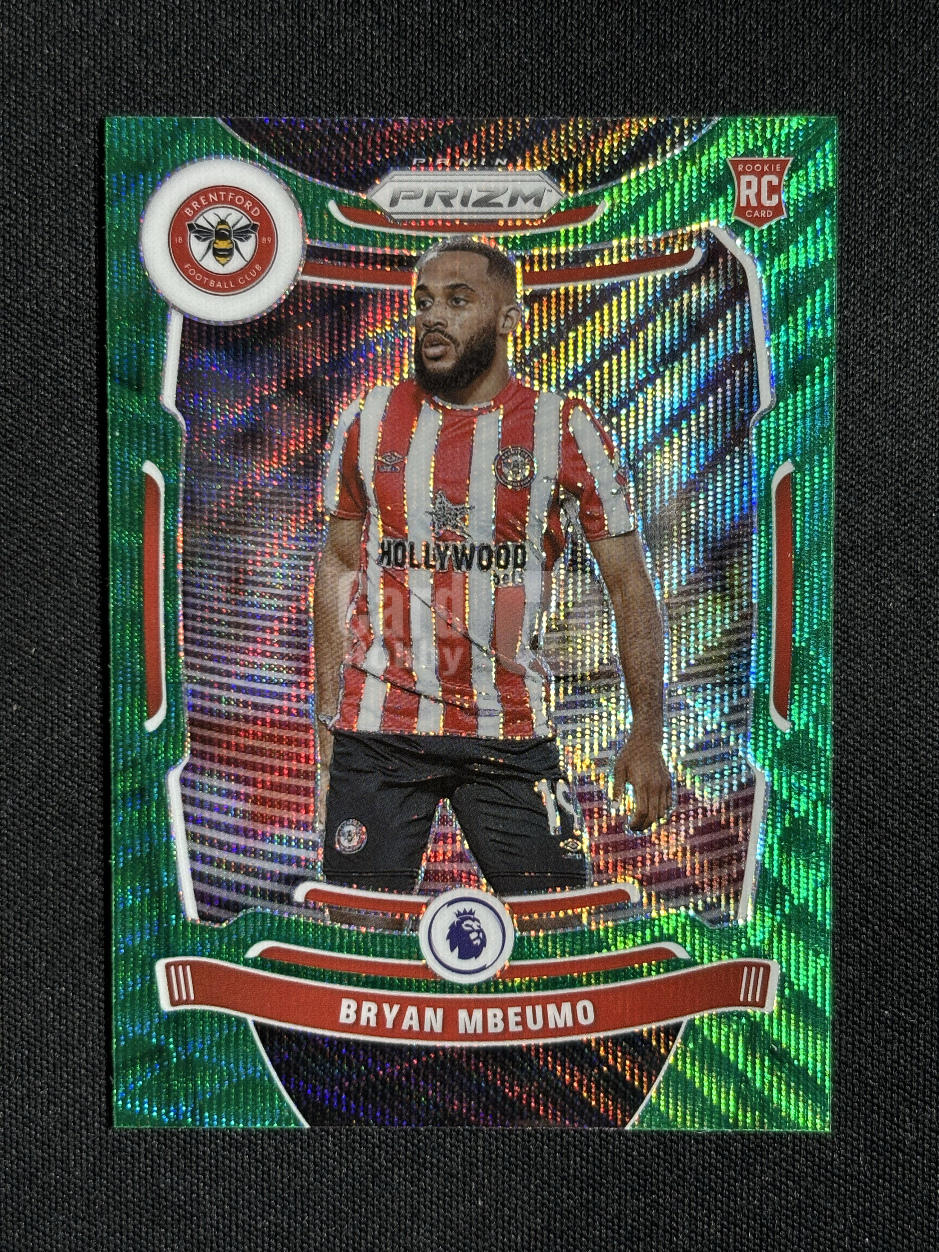 2021-22 Panini Prizm Bryan Mbeumo RC 「墨色拍卖」英超Pz 布伦特福德 曼联 新秀 姆博莫 绿波纹 卡品如图 BCH9