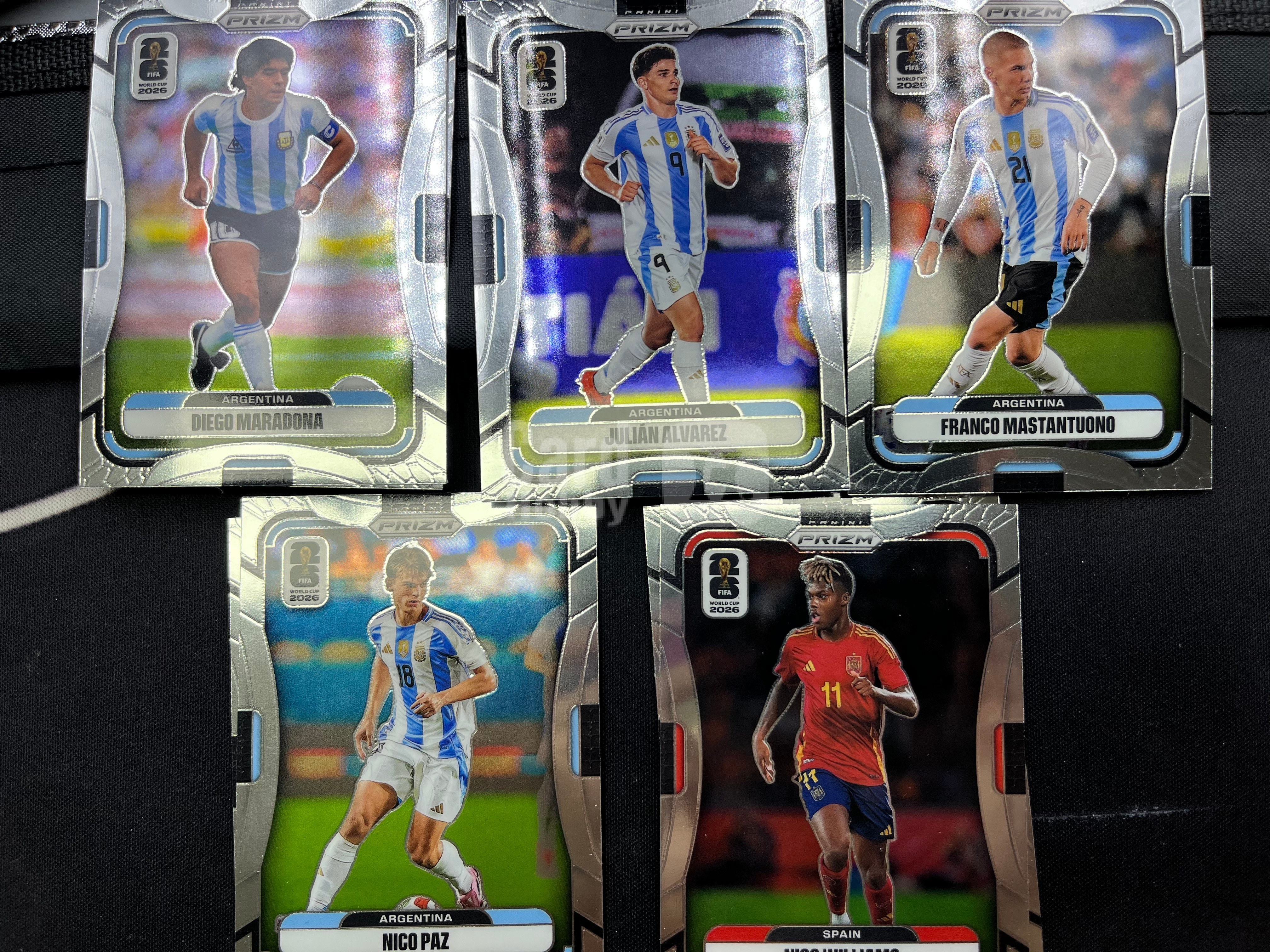 2026 Panini Prizm World Cup Diego Maradona 世界杯PZ 马拉多纳 阿尔瓦雷斯 马斯坦托诺等 base 8张Lot打包 不保卡品【暴富AC哥】ta613