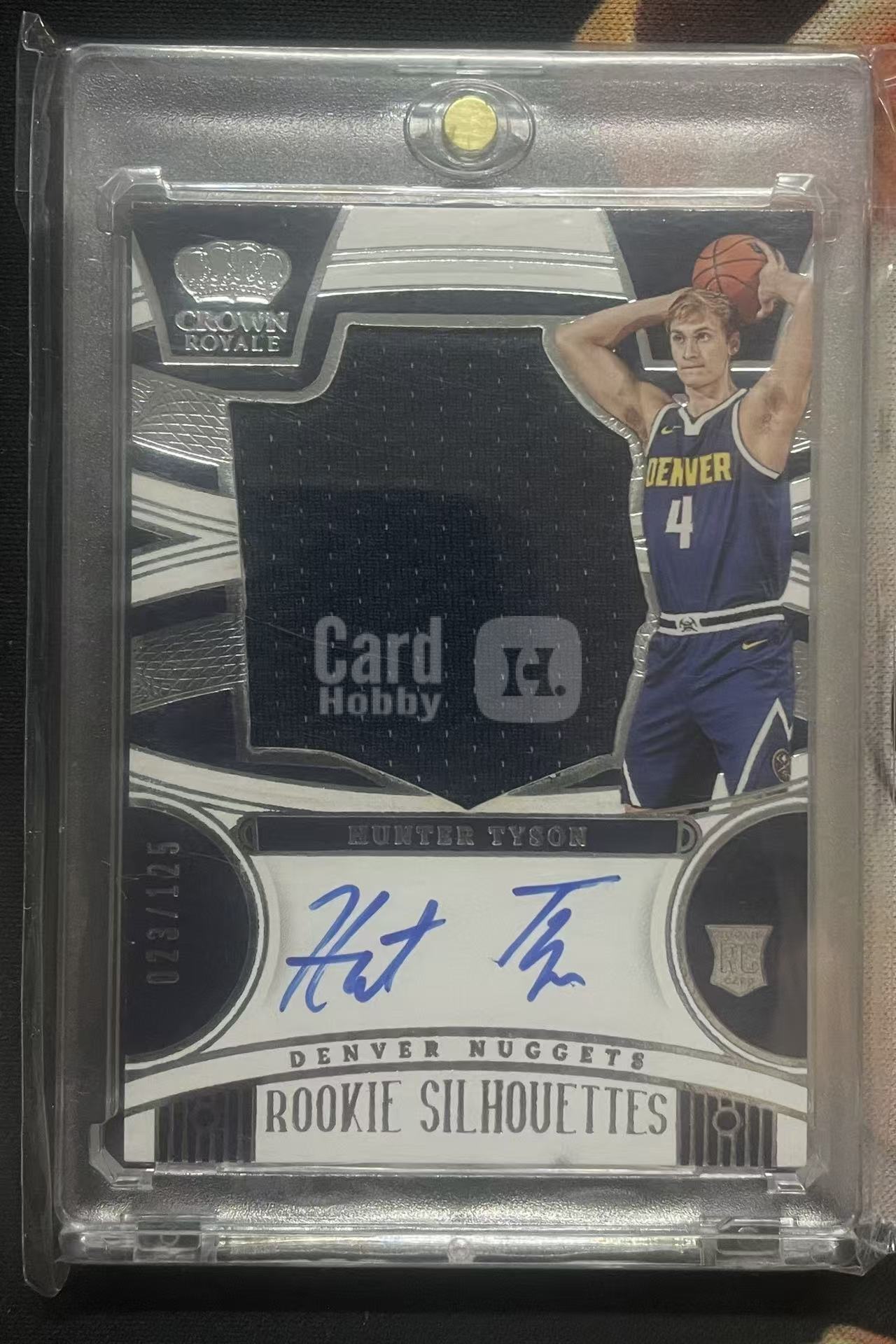2023-24 Panini Crown Royale Hunter Tyson 亨特·泰森 掘金 rc 新秀年 签字 卡签 剪影 125编 皇冠 值得投资(猴子卡社)