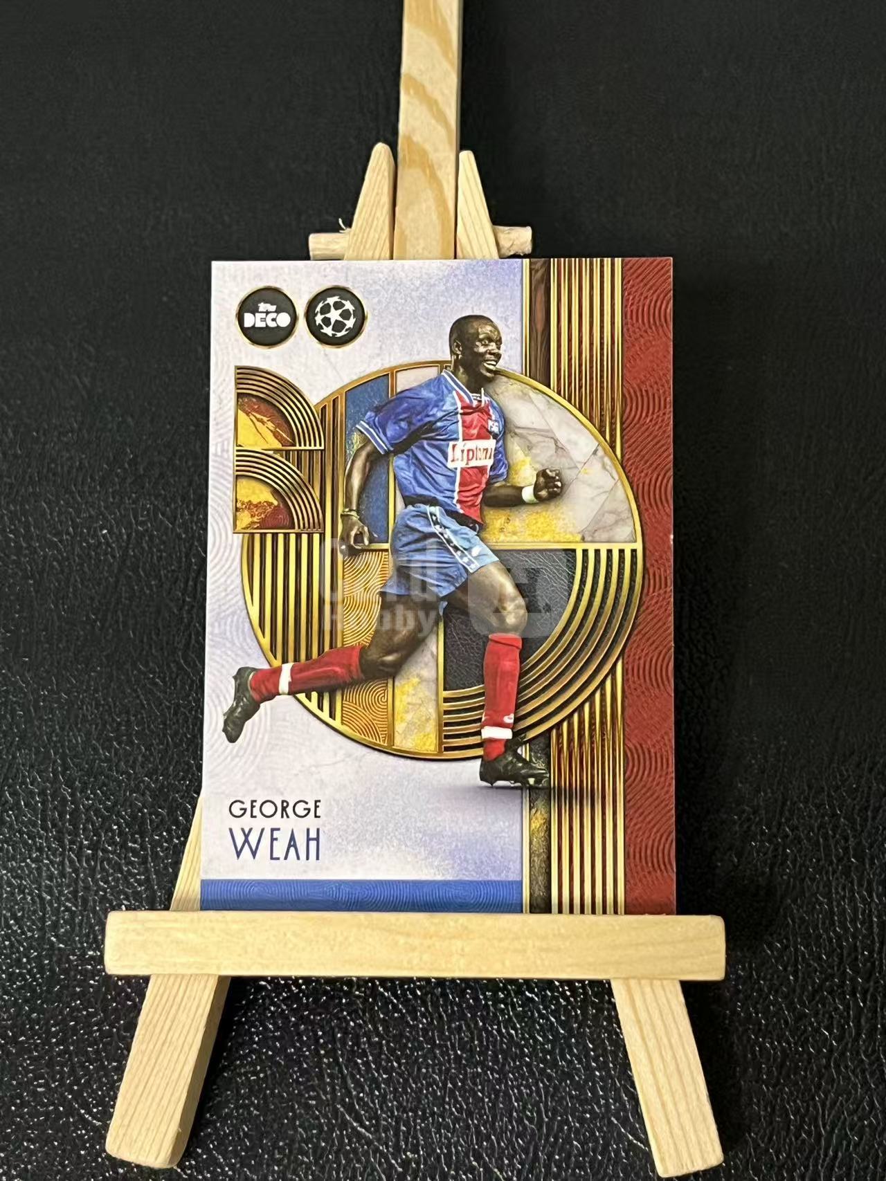 2025 Topps UEFA George Weah 乔治 维阿 特卡 大巴黎 欧冠 deco 实卡精美 卡品如图 LA-3