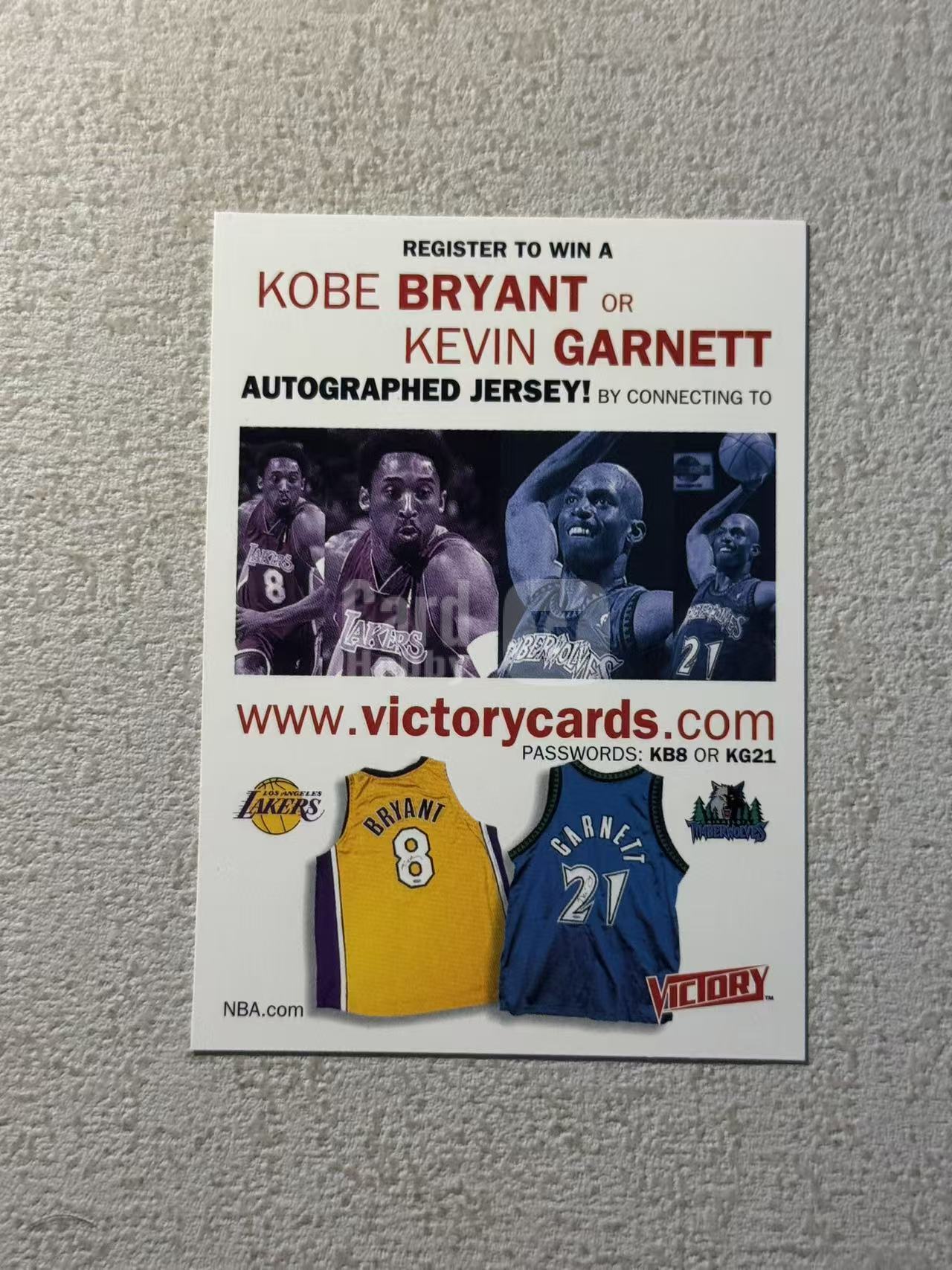 2000 Upper Deck nba Kobe Bryant 科比 布莱恩特 加内特 小背心 稀有老特 经典选图 收藏必备