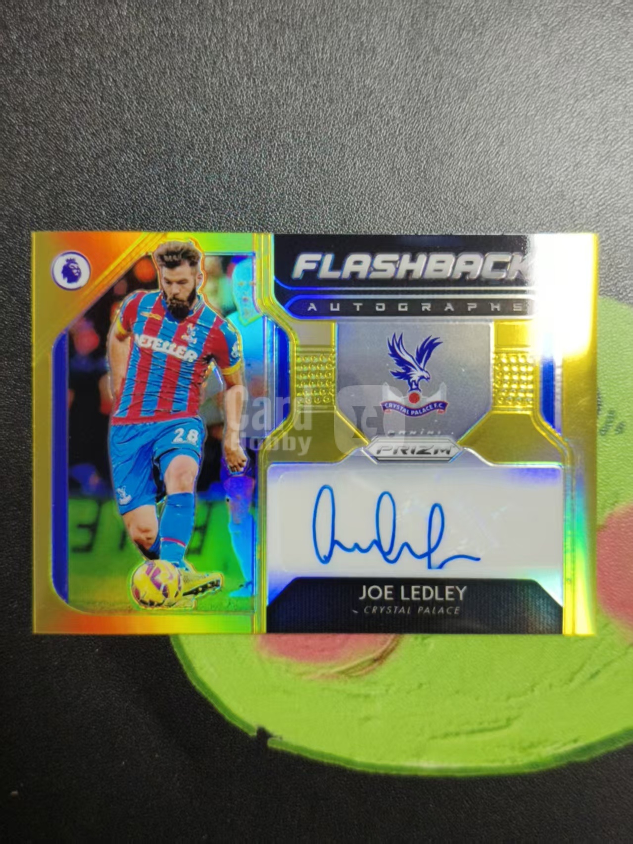 2019-20 Panini Prizm Joe Ledley 英超 元年 水晶宫 乔 莱德利 10编 尾编 金折 签字 闪回签 微瑕如图【ZYP代拍】羽羽