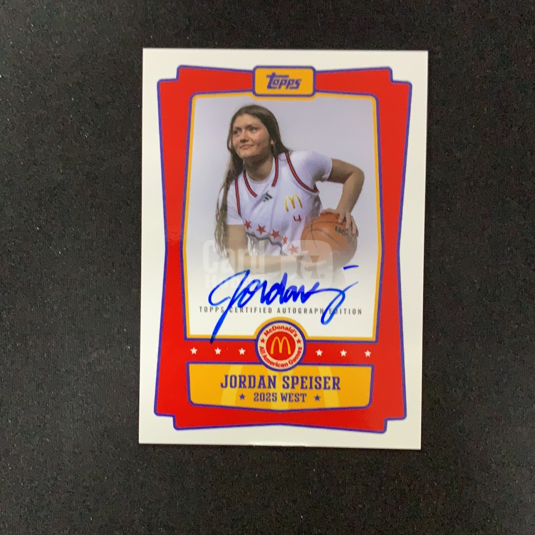 2025 Topps Chrome McDonald Jordan speiser 【SC拍卖】全美麦当劳 乔丹 斯派瑟 明日签 卡签 签字 瑕疵如图收藏必备(小骆)