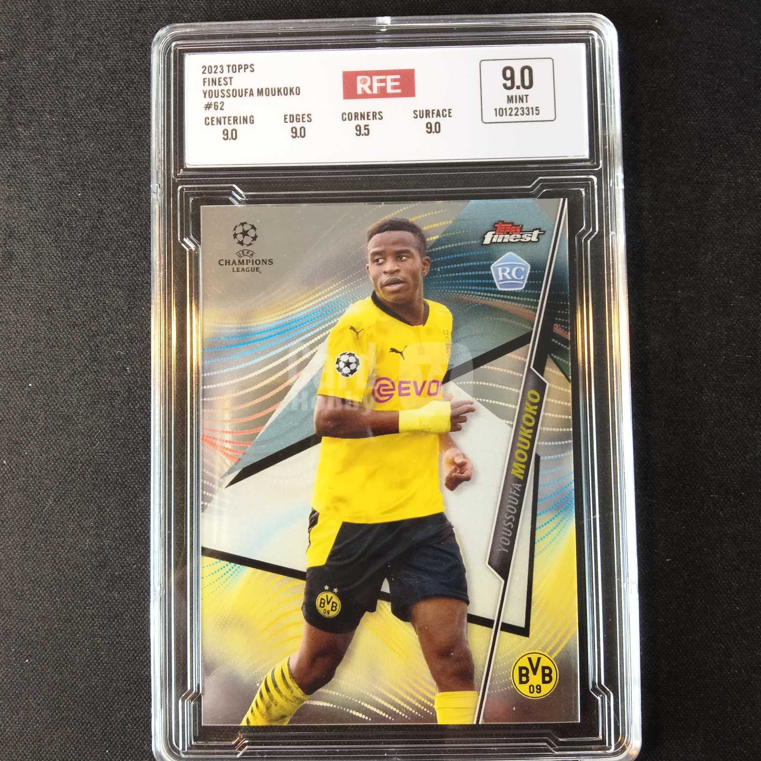 2023 Topps Finest 穆科科 评级卡 多特蒙德 实卡精美稀有 品质保障 投资收藏必备 保值回购 详情见说明 【蓝色星球】