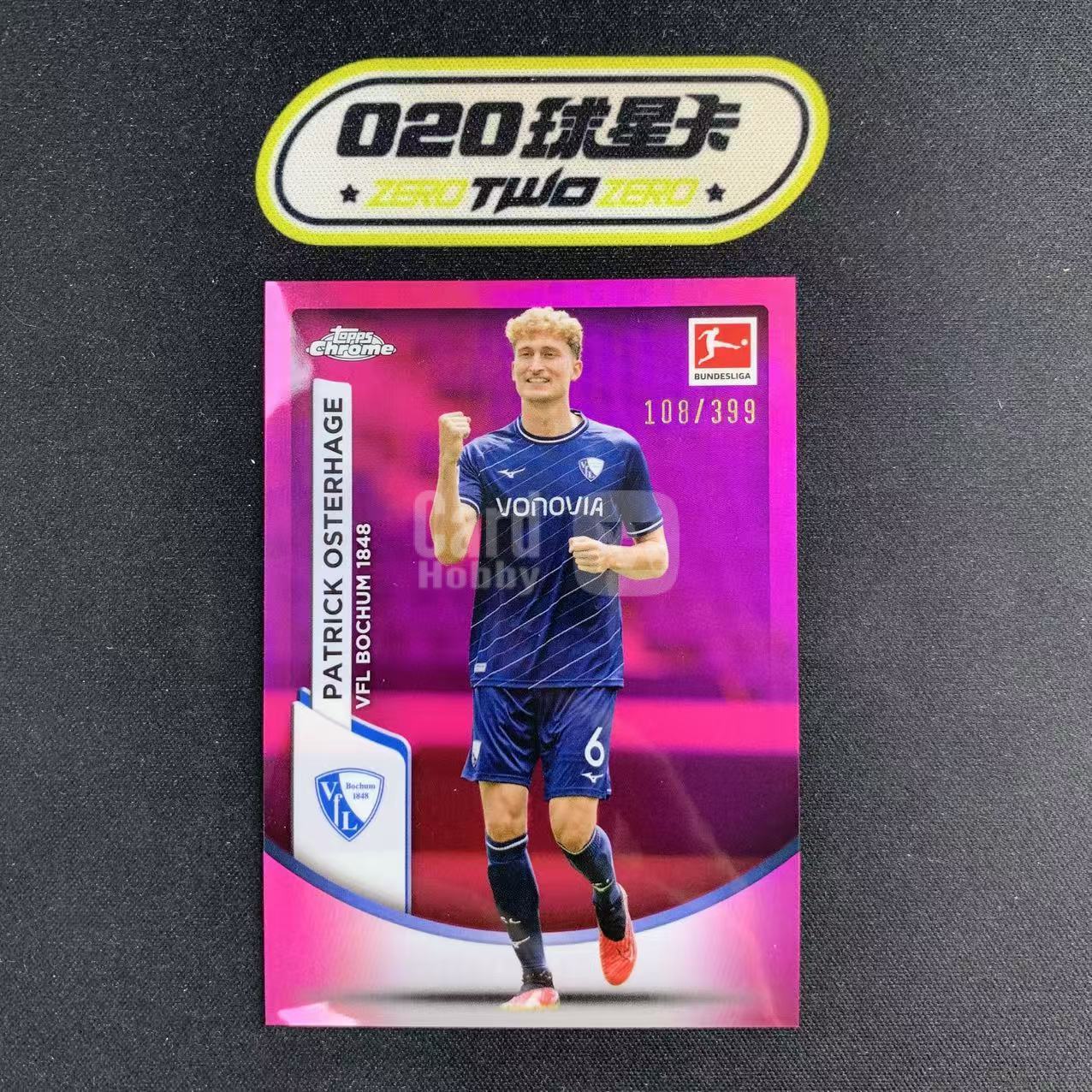 2023-24 Topps Chrome Patrick Osterhage 德甲 帕特里克 奥斯特豪奇 108/399编 紫折 波鸿 微瑕如图 *KENJi