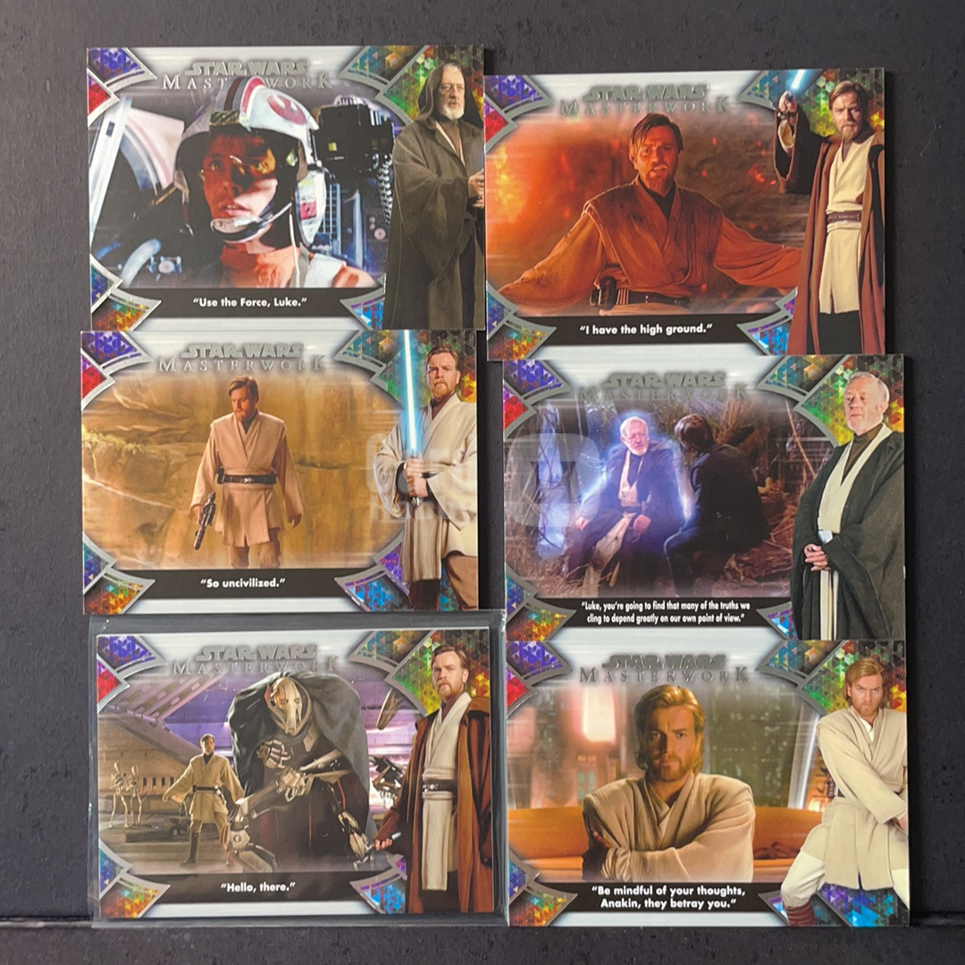 2025 Topps Star Wars 星球大战 欧比旺 卢克 格里弗斯将军等 欧比旺经典台词剧照特卡6张打包序号如图 2023 Topps 星战影视Masterwork杰作大师盒