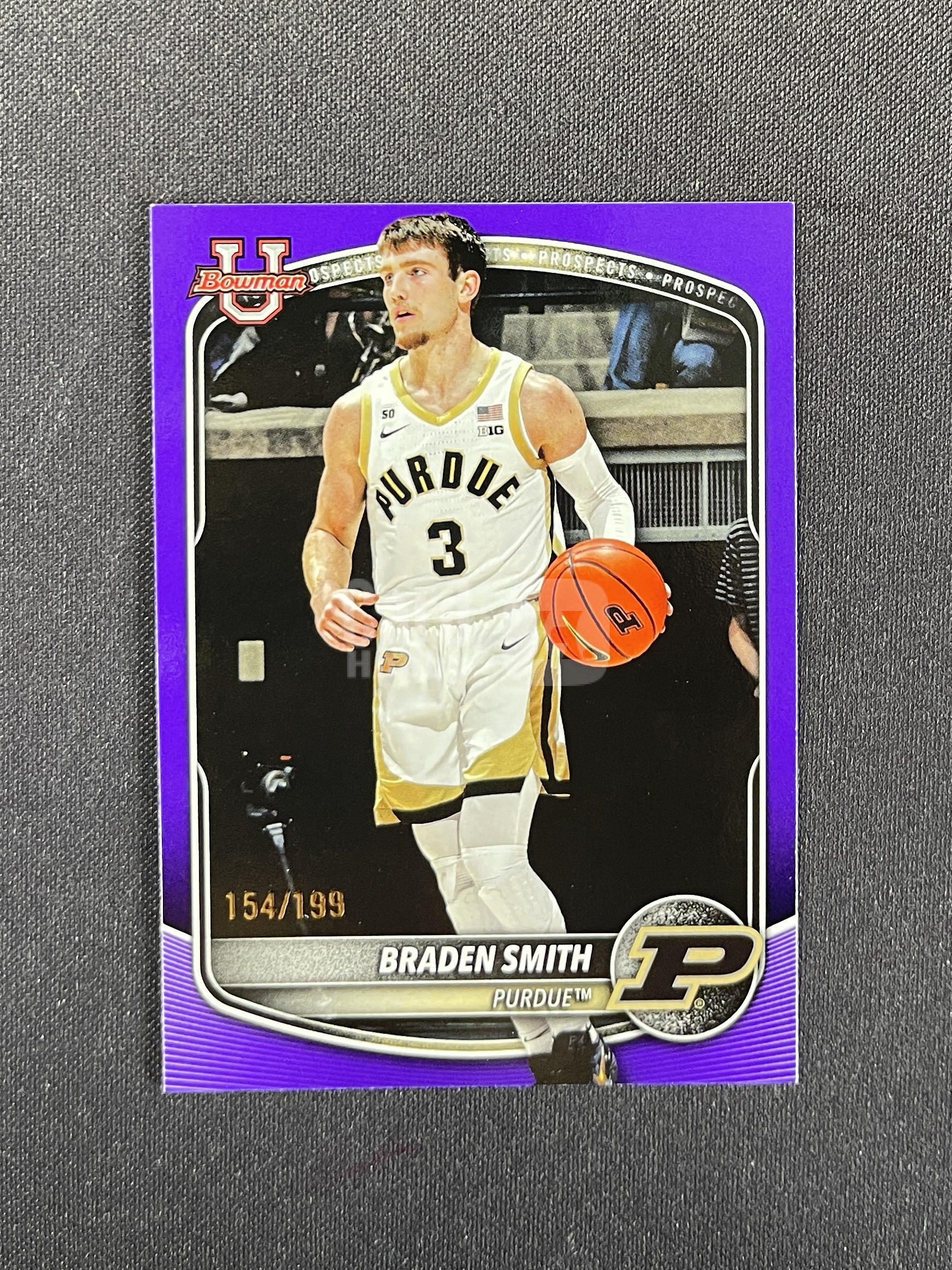 2025-26 Topps Bowman Chrome Braden Smith RC BM 普渡大学 布雷登 史密斯 199编 紫折 成熟控卫 首轮行情
