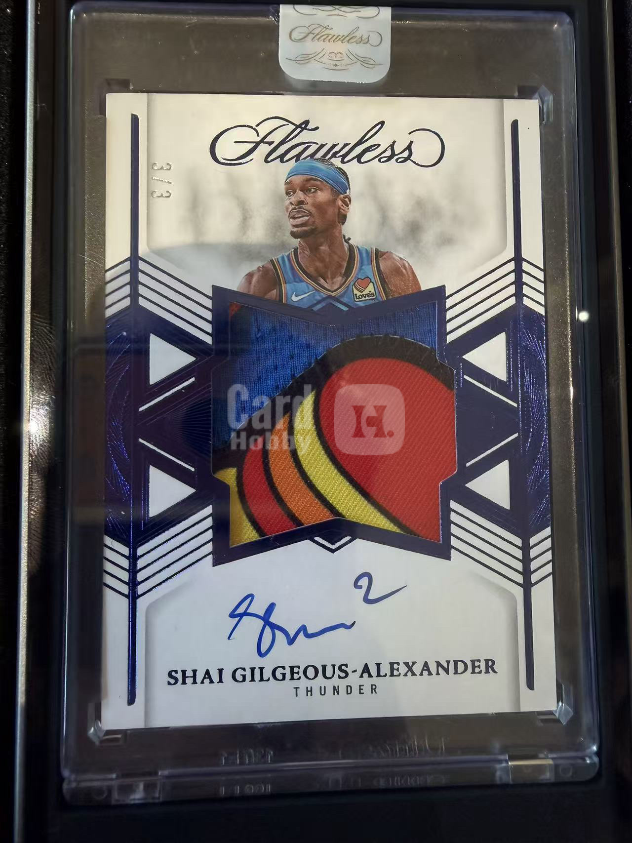2024-25 Panini Flawless Shai Gilgeous Alexander SGA 末年手提 雷霆 亚历山大 星星签 3/3编 尾编 大窗SS 暴力赞助商Patch 签字 卡签 原封砖 系列大hit