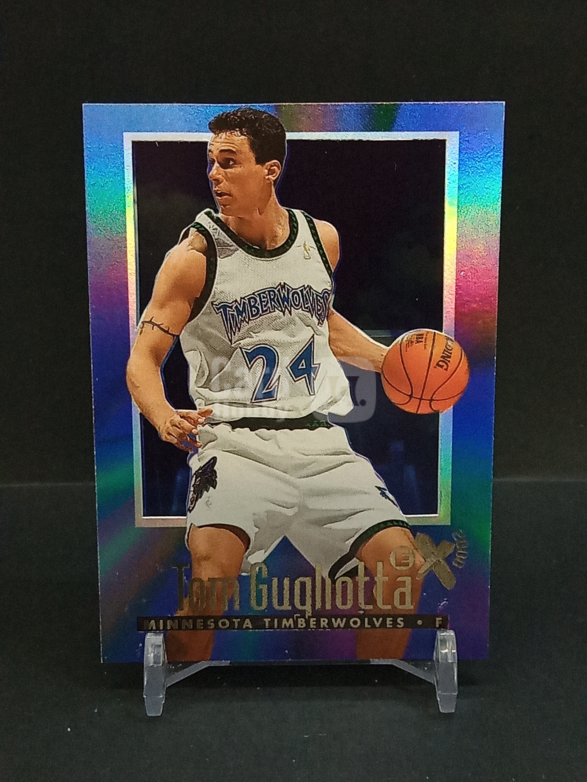 【DC拍卖】9.29小科比(微瑕)`1996-97 Skybox E-X2000 #41 Tom Gugliotta 汤姆古格里奥塔 森林狼 蓝彩渐变胶片折射老球星卡`