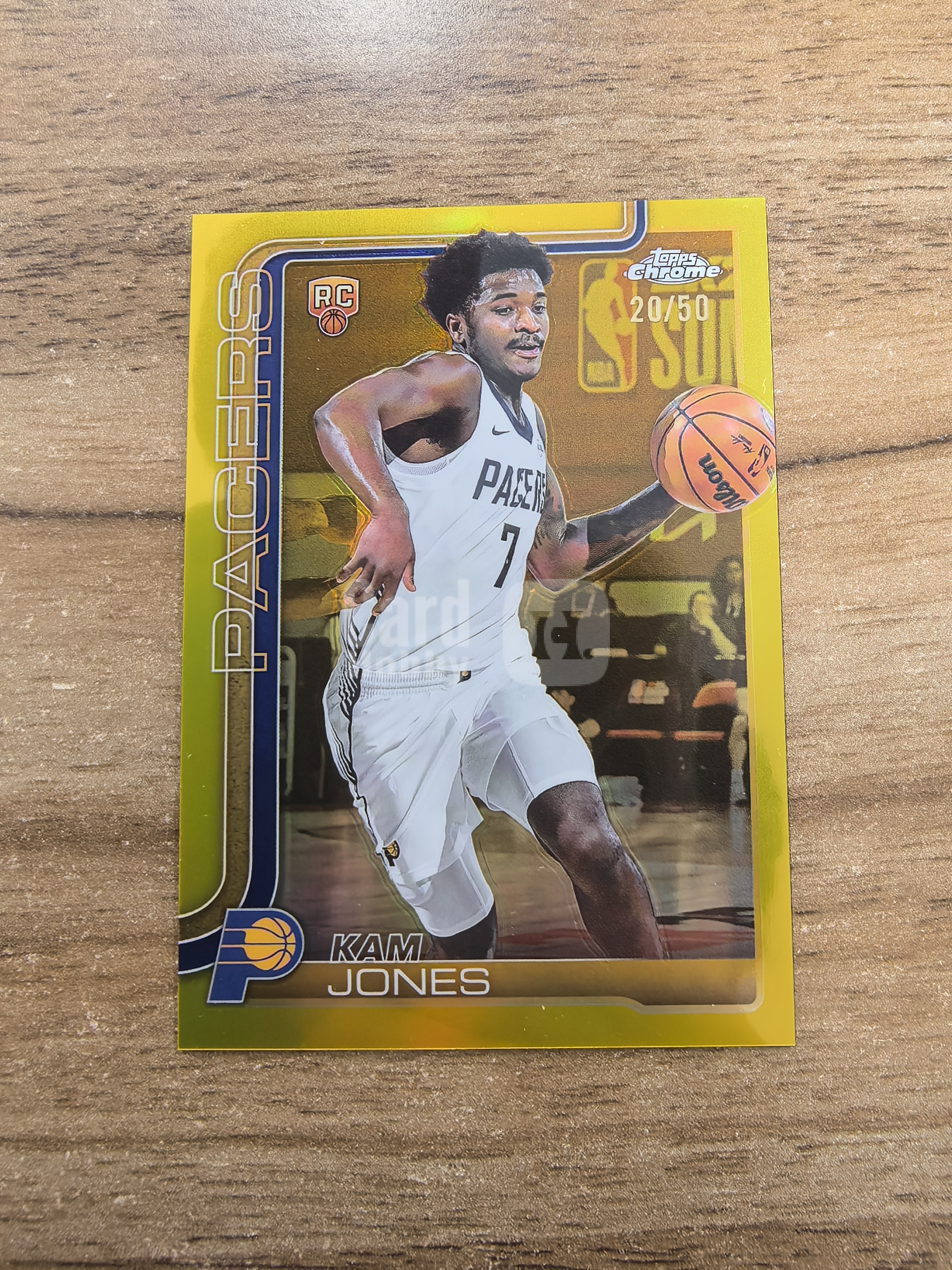 2025 Topps Chrome Kam Jones RC 步行者 卡姆琼斯 新秀 20/50编 金折 折射 实卡精美 卡品如图 收藏必入 王哥