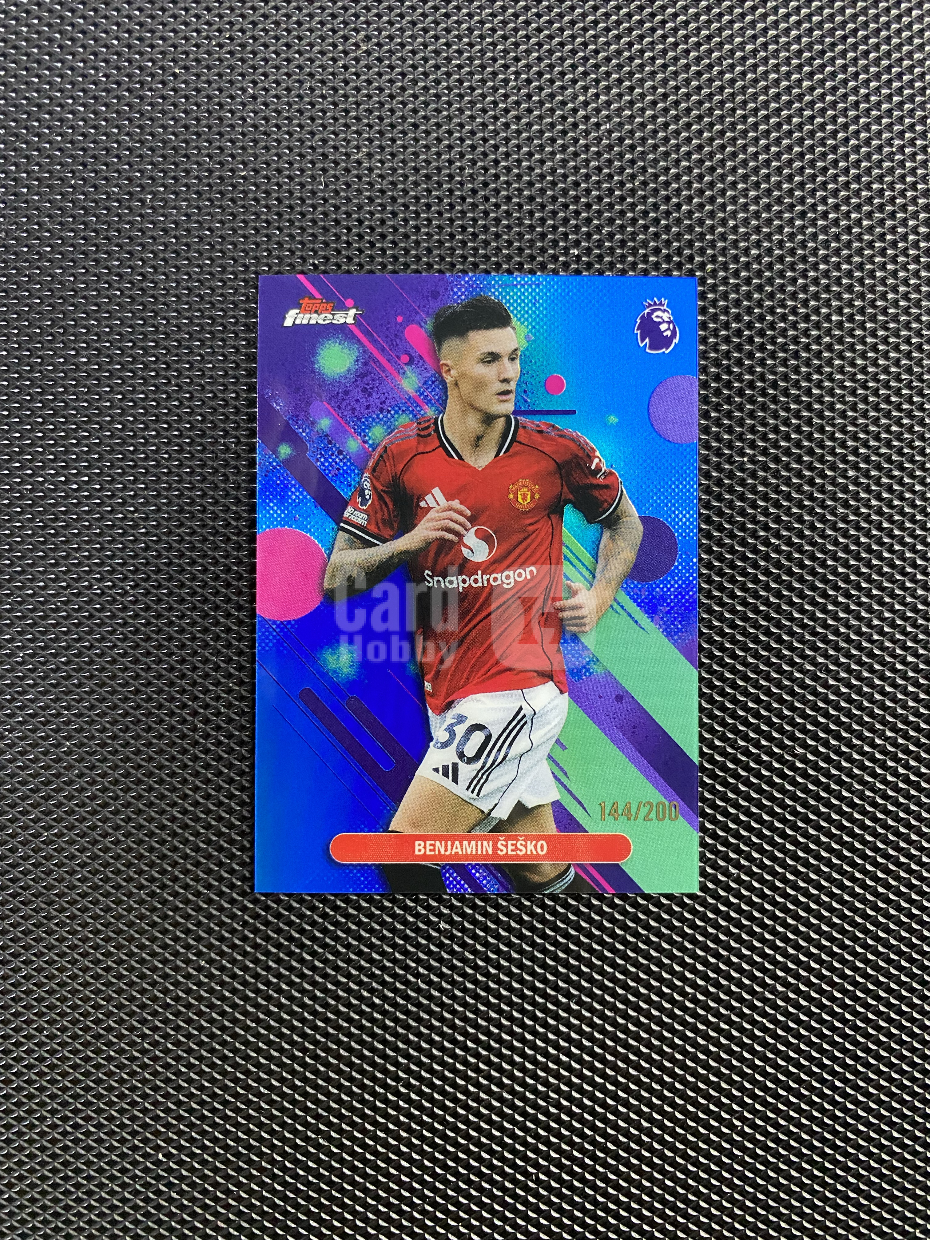 【深情拍卖】2026 Topps Finest 英超元年 Benjamin Sesko 莱比锡红牛 曼联 本杰明 赛斯科 谢什科 200编 蓝折 卡品如图 #js103#