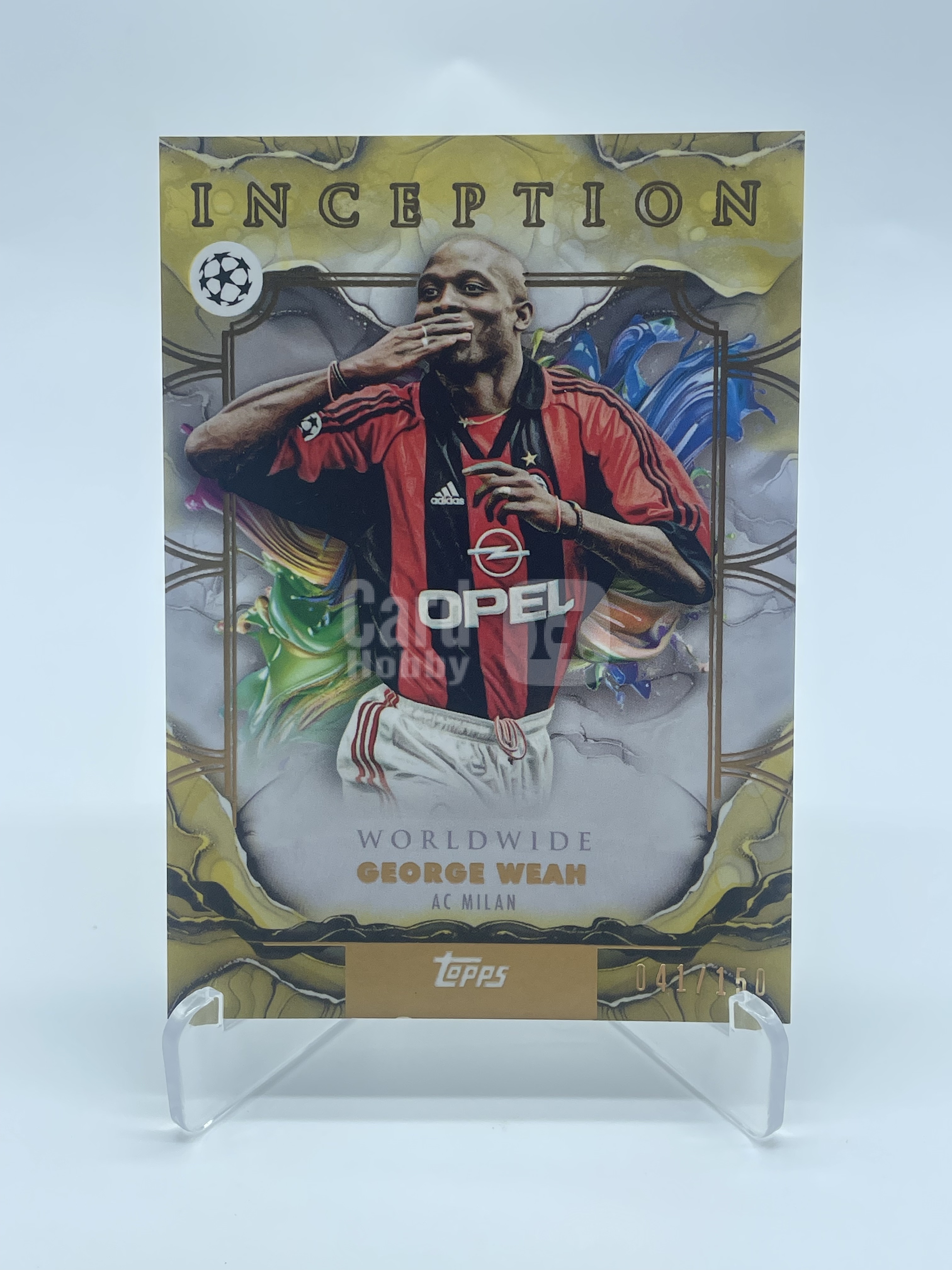 2026 Topps Inception George Weah【Simple 尘埃】欧冠 盗梦 AC米兰 利比里亚 乔治 维阿 041/150编 金平行 卡品如图 专收必备