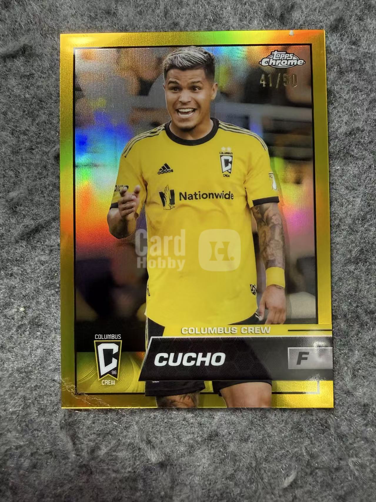 2023 Topps Chrome Cucho MLS 美职联TC 哥伦布机员 库乔 埃尔南德斯 金折 50编 沃特福德 旧将 卡品如图