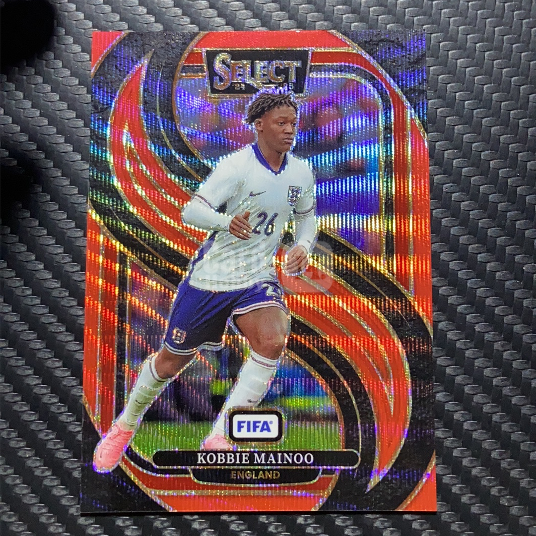 【小牛代拍】2024-25 Panini Select FIFA 英格兰 曼联 Kobbie Mainoo 科比 梅努 二级 40/59编 红波纹折 卡品如图(archer)