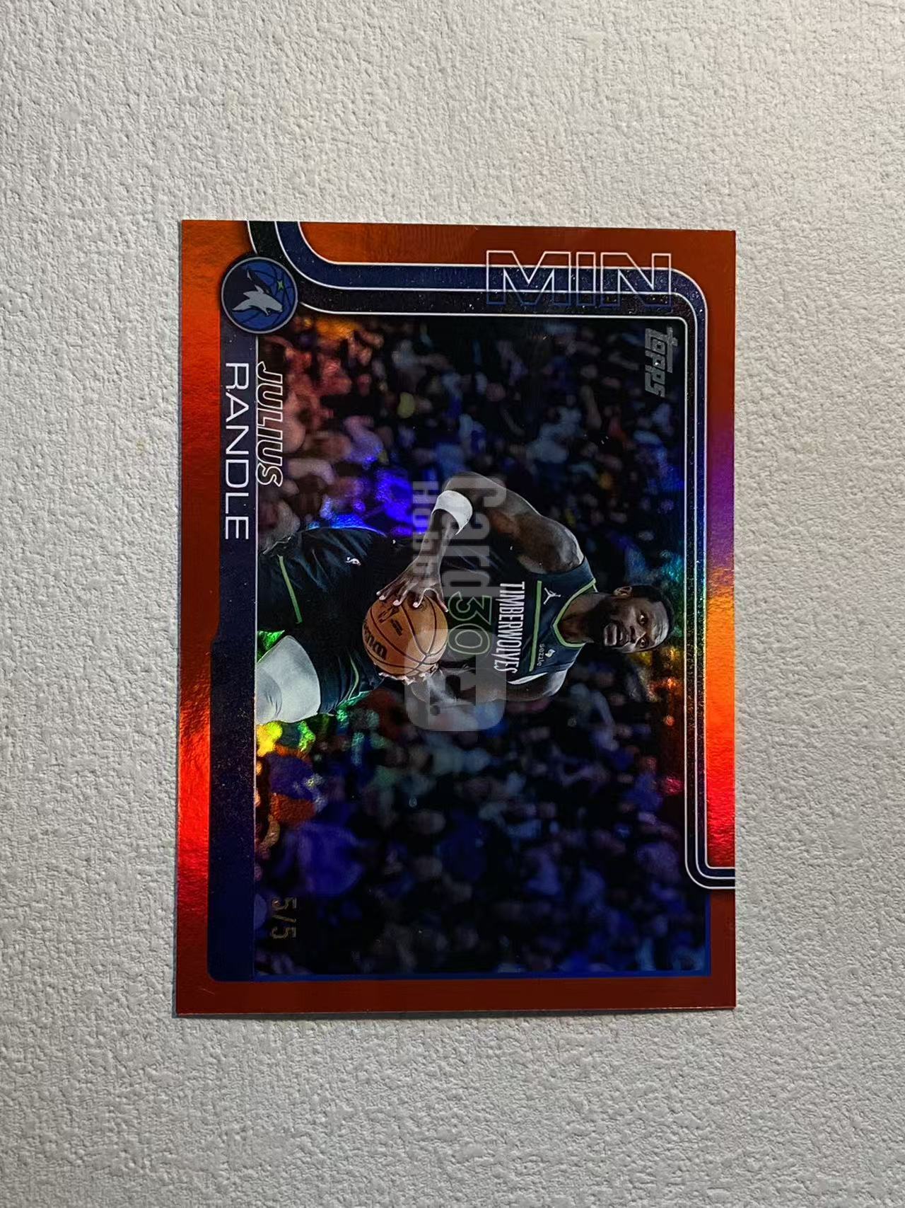 2025 Topps Topps Julius Randle 森林狼 朱利叶斯 兰德尔 5/5编 尾编 超低编 折射 稀有 收藏必备
